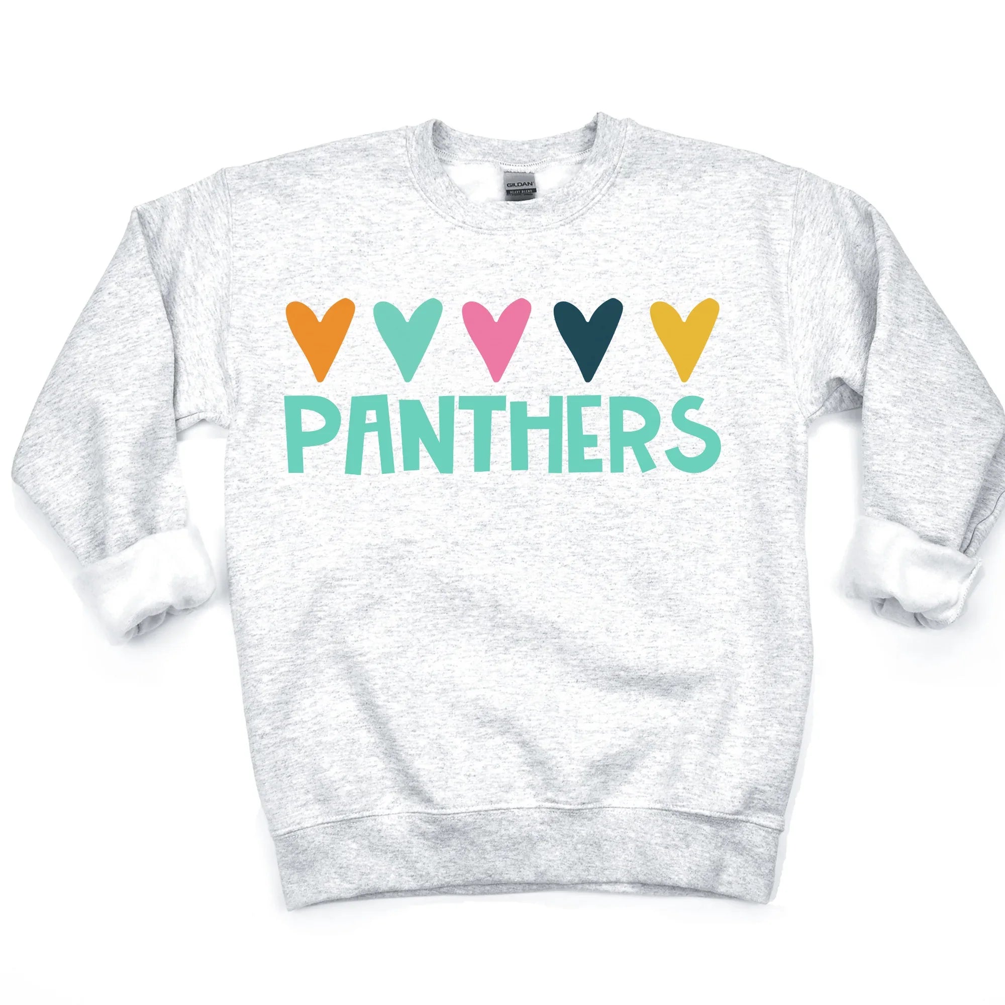 Panthers Hearts DTF Transfer - Merch Girls