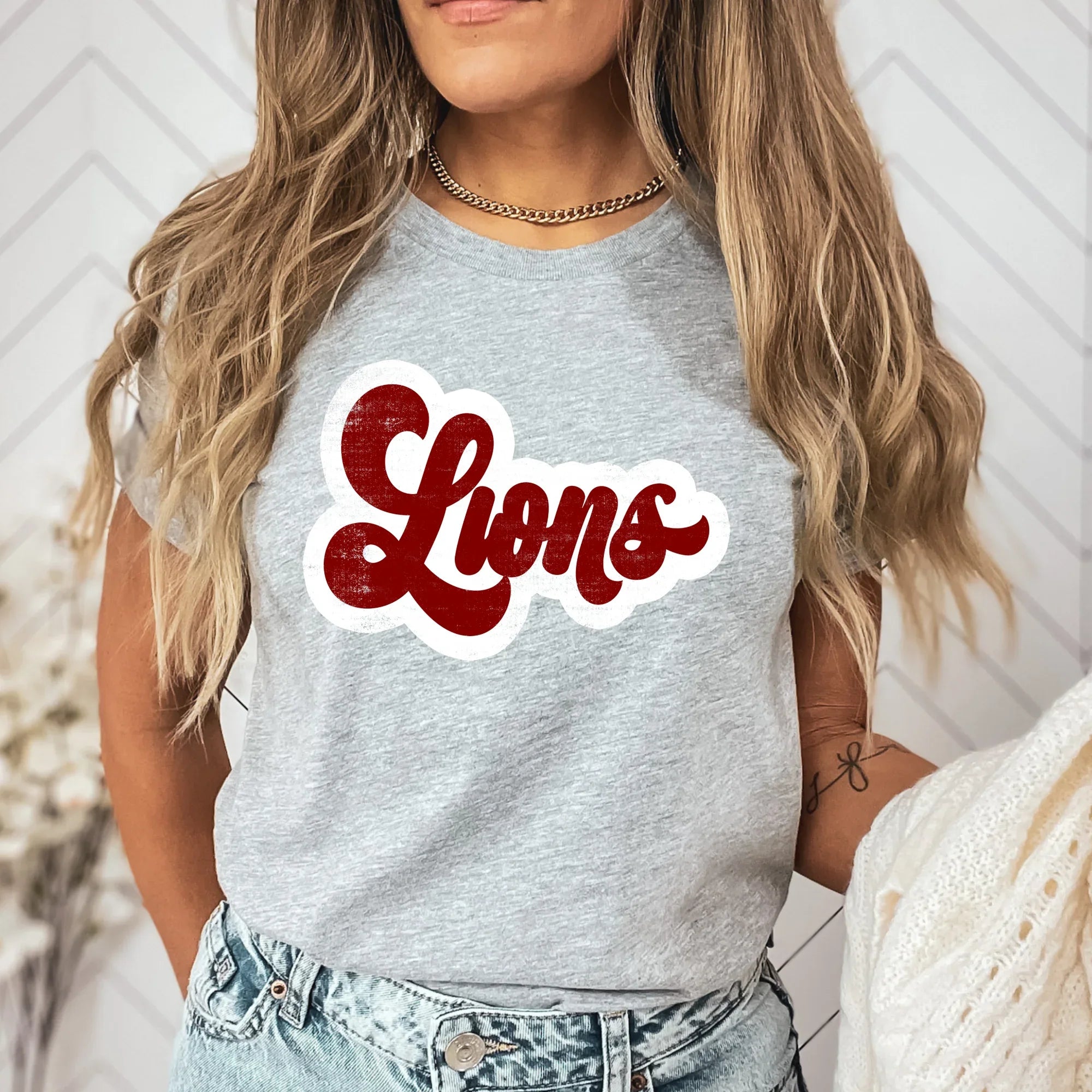 Lions Retro Shadow DTF Transfer - Merch Girls