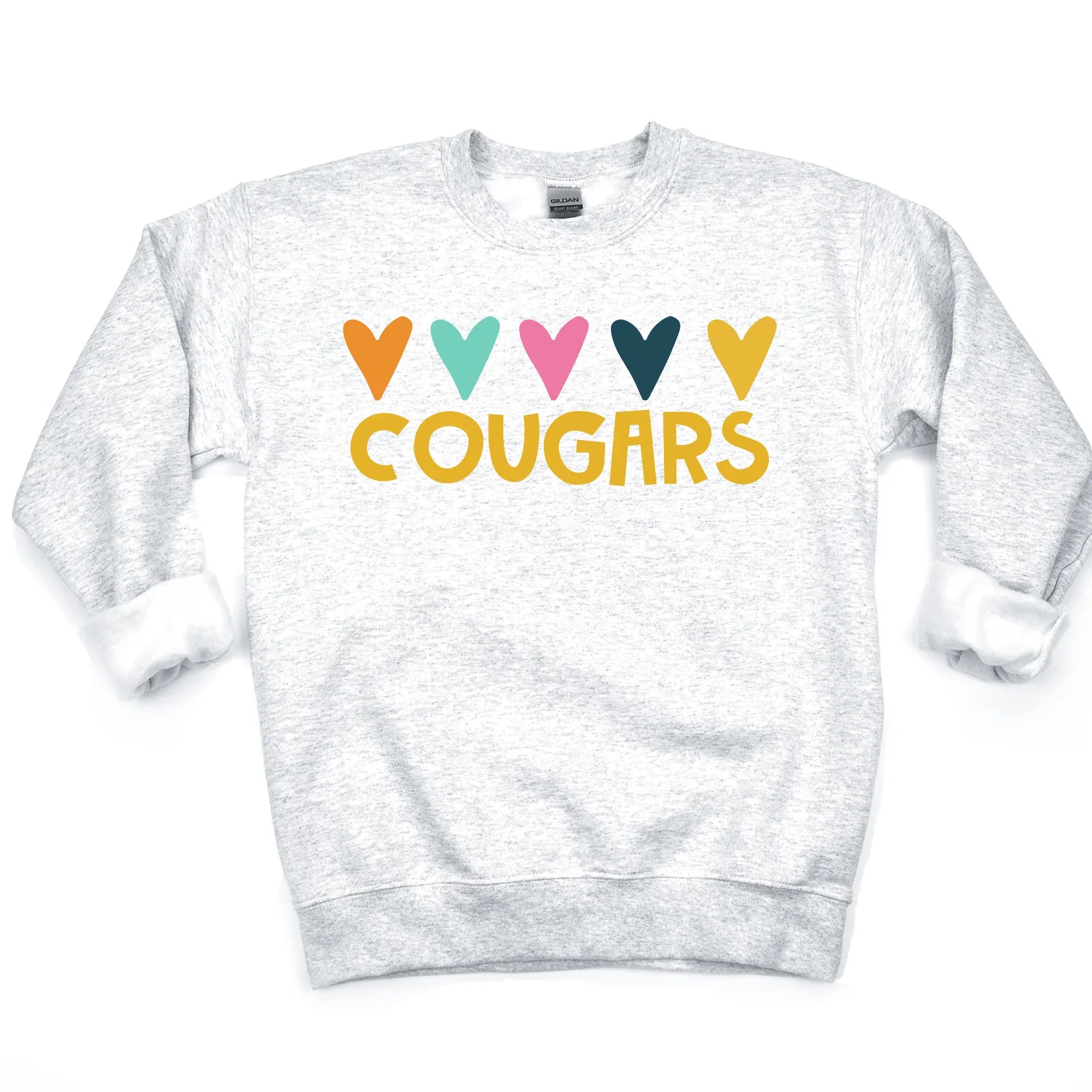 Cougars Hearts DTF Transfer - Merch Girls