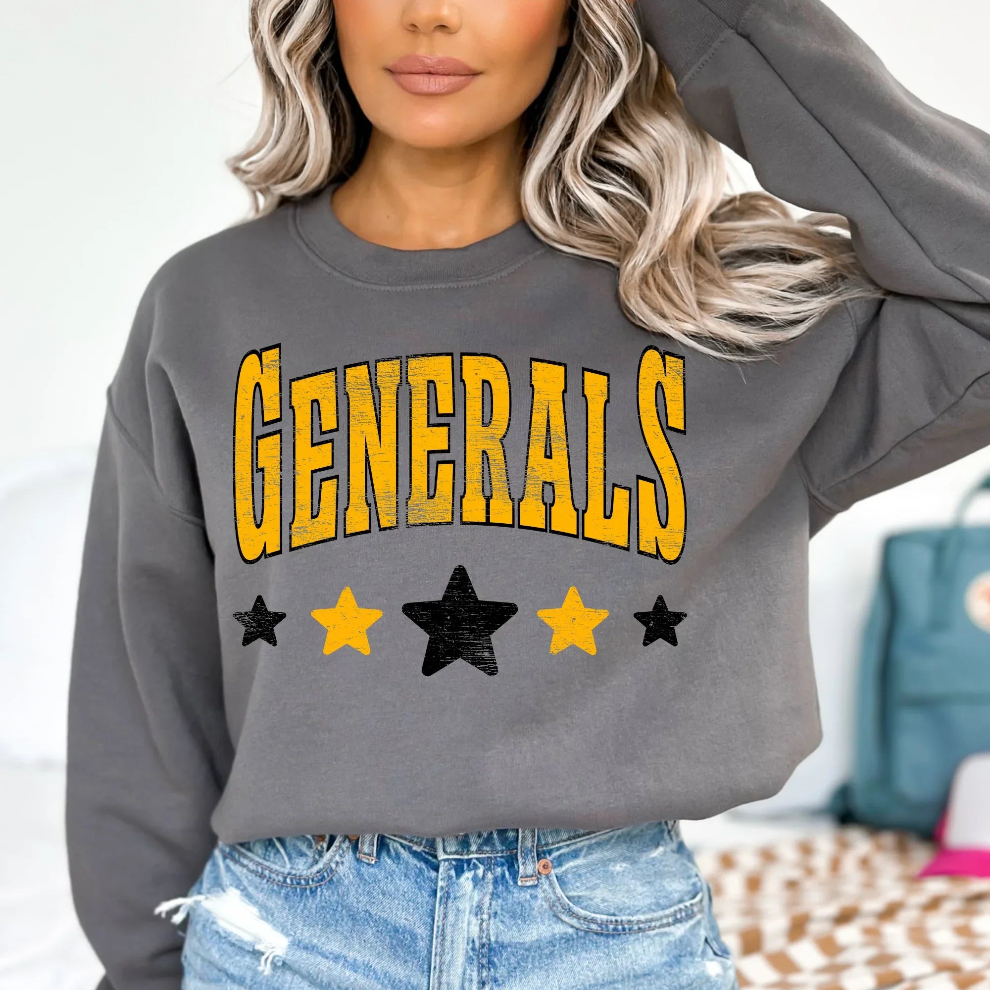 Generals Distressed Stars DTF Transfer - Merch Girls