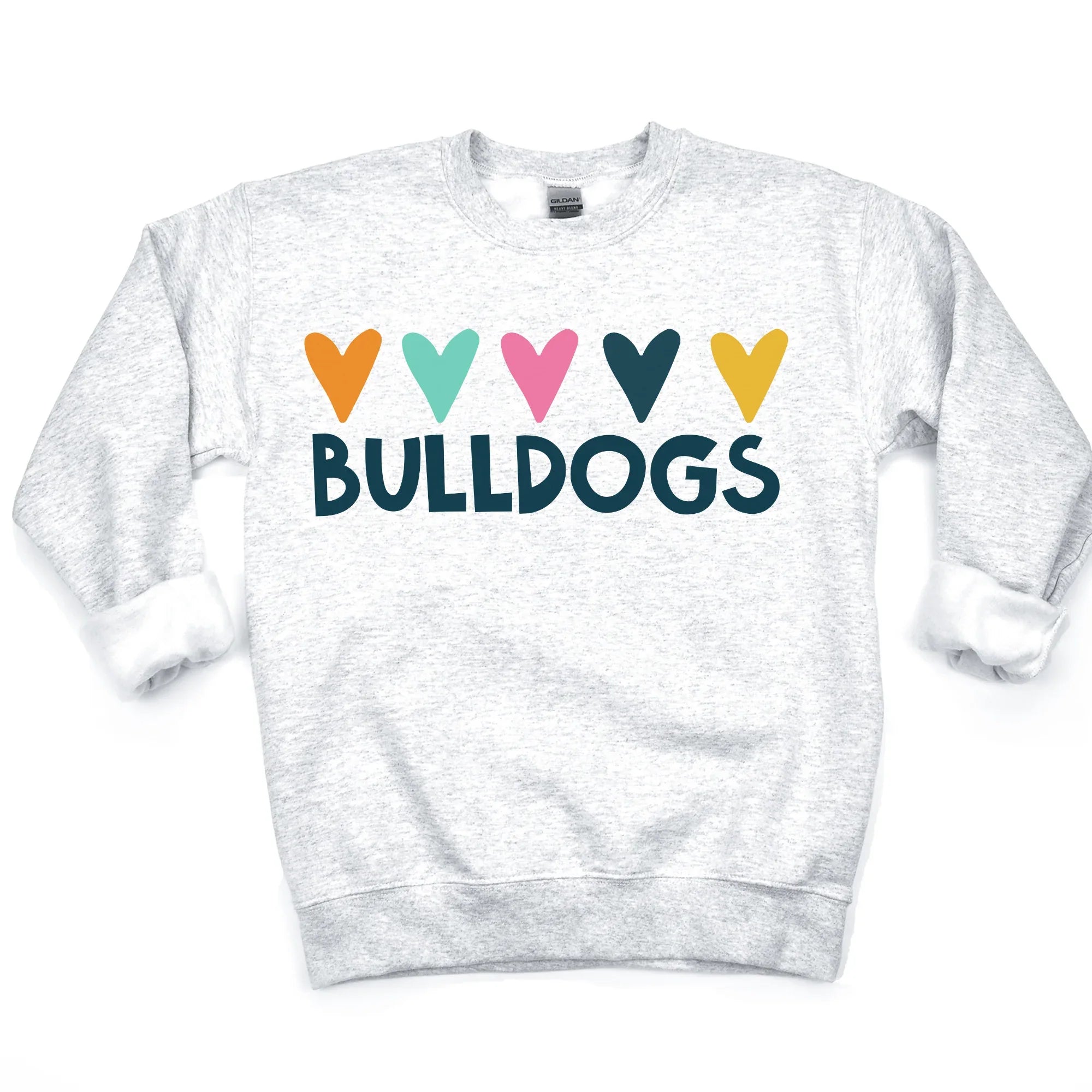 Bulldogs Hearts DTF Transfer - Merch Girls