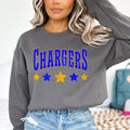 Chargers Distressed Stars DTF Transfer - Merch Girls