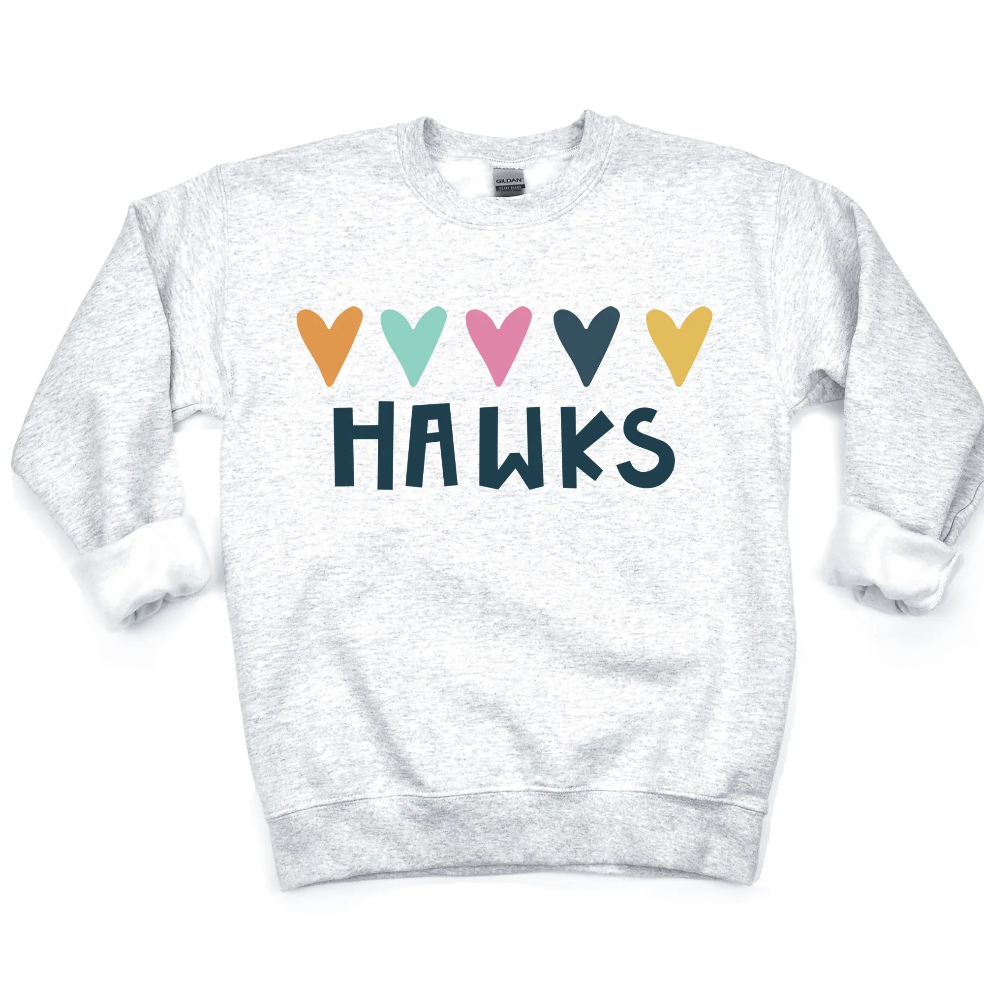 Hawks Hearts DTF Transfer - Merch Girls