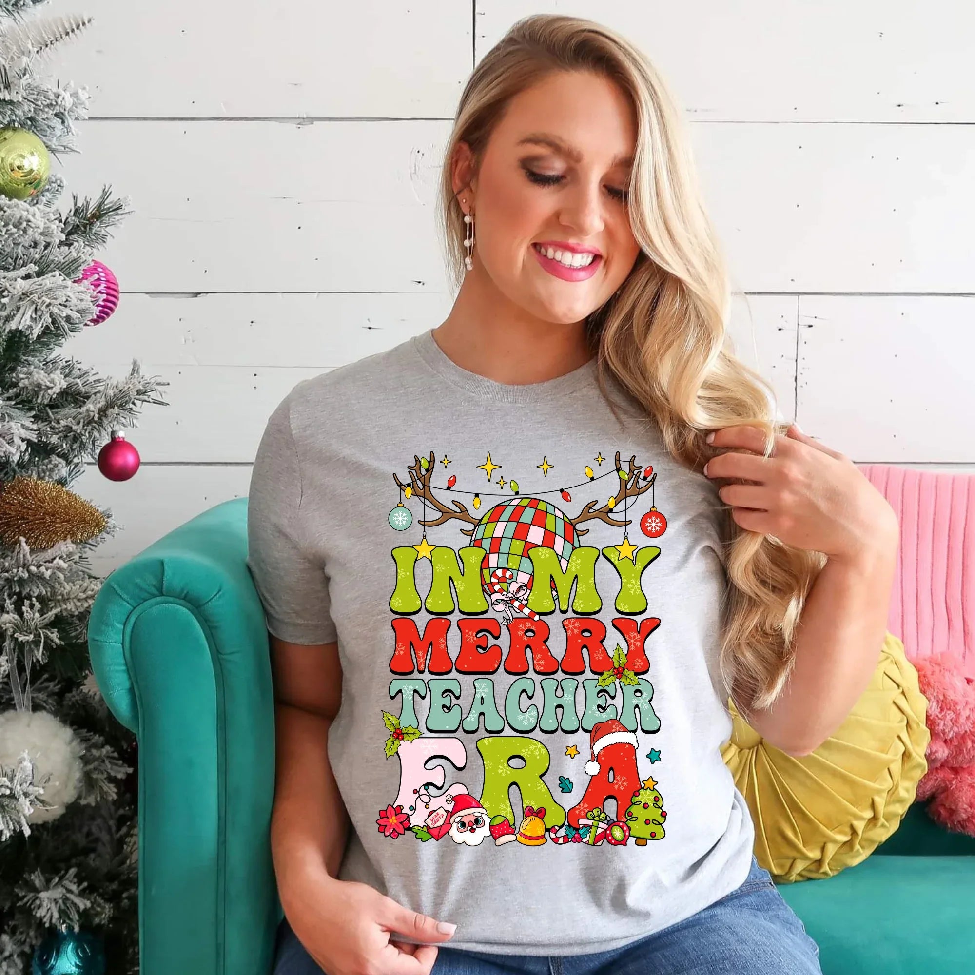 In My Merry Teacher Era DTF Transfer - Merch Girls