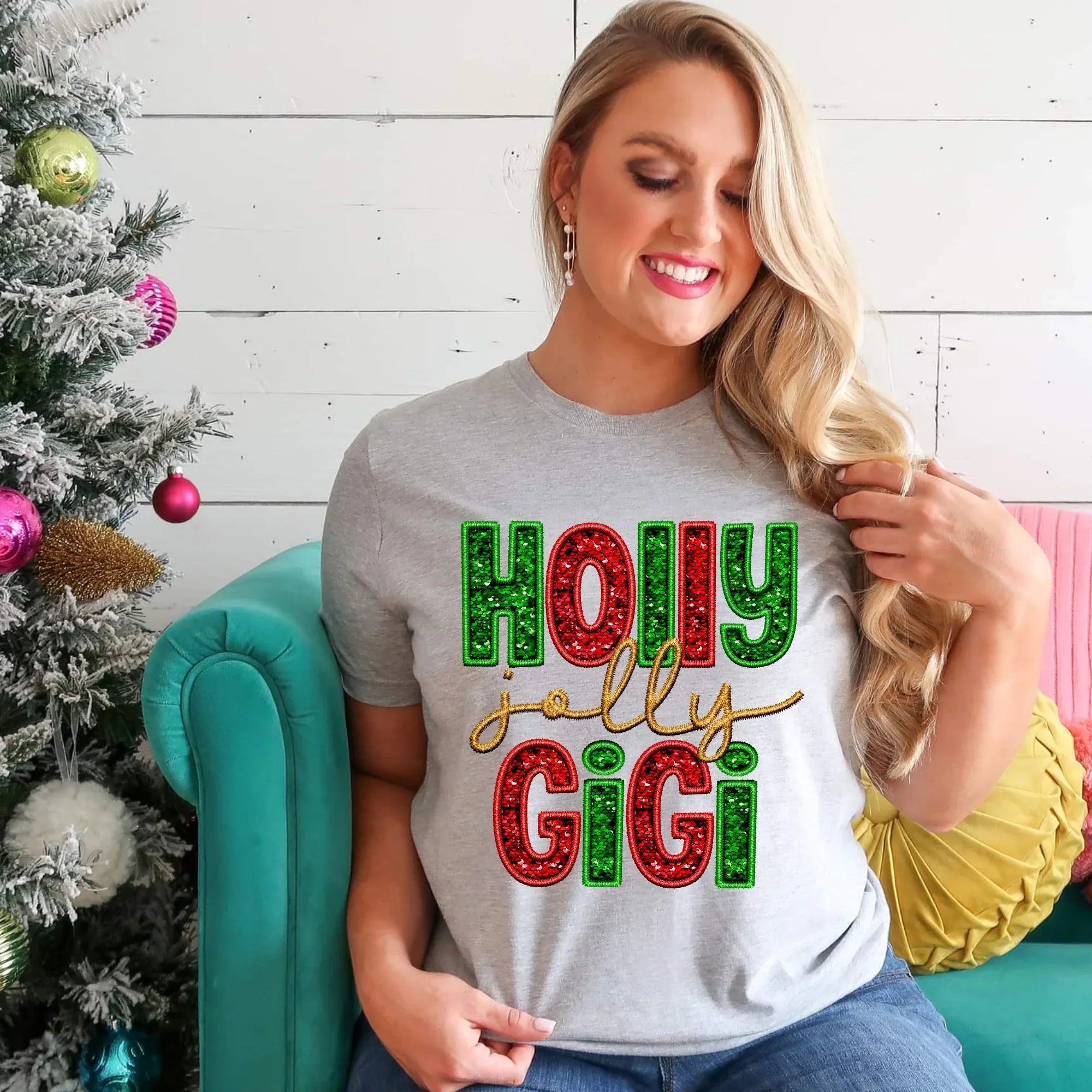 Holly Jolly GIGI DTF Transfer - Merch Girls