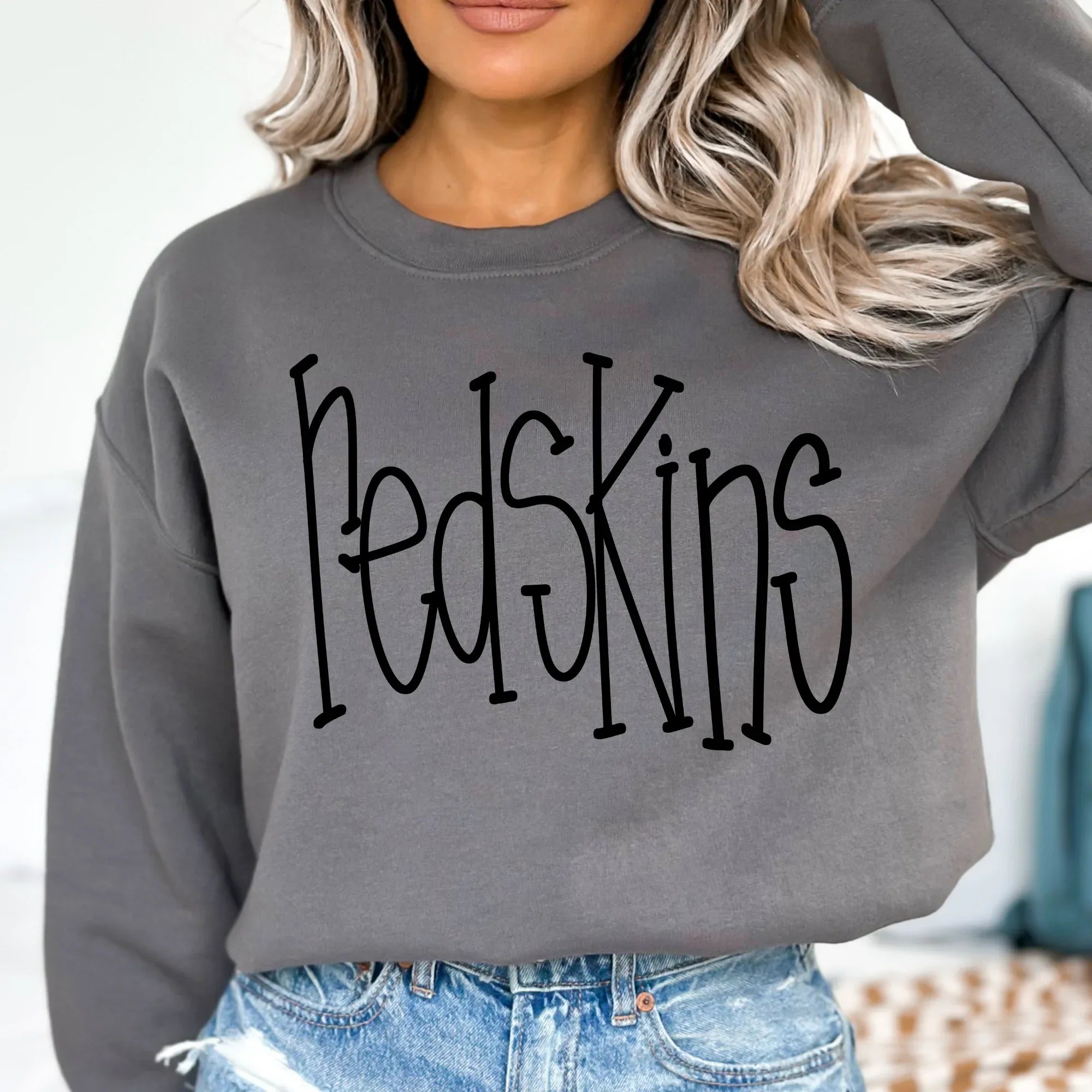 Redskins Hand Letter DTF Transfer - Merch Girls