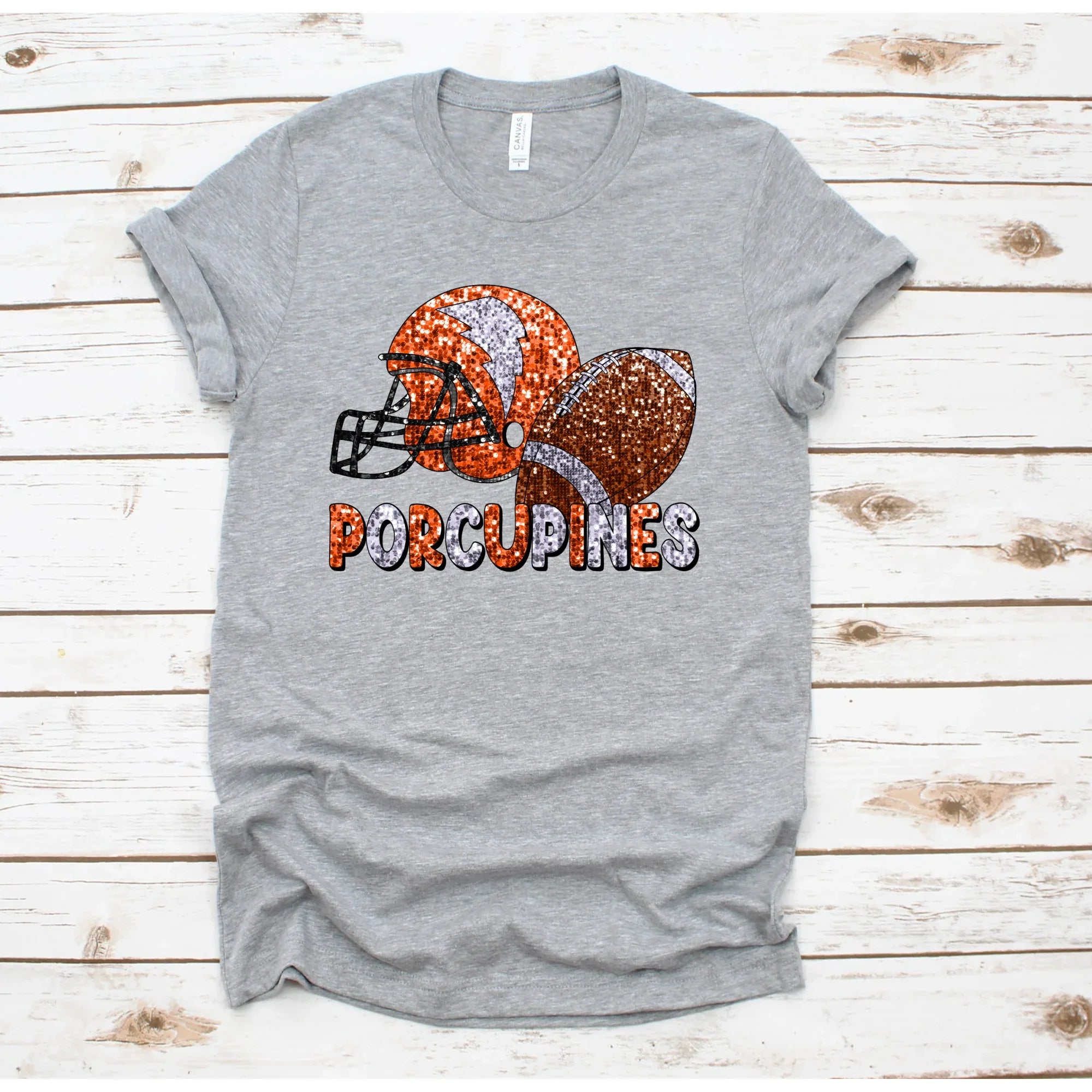 Porcupines Football Sequin DTF Transfer - Merch Girls