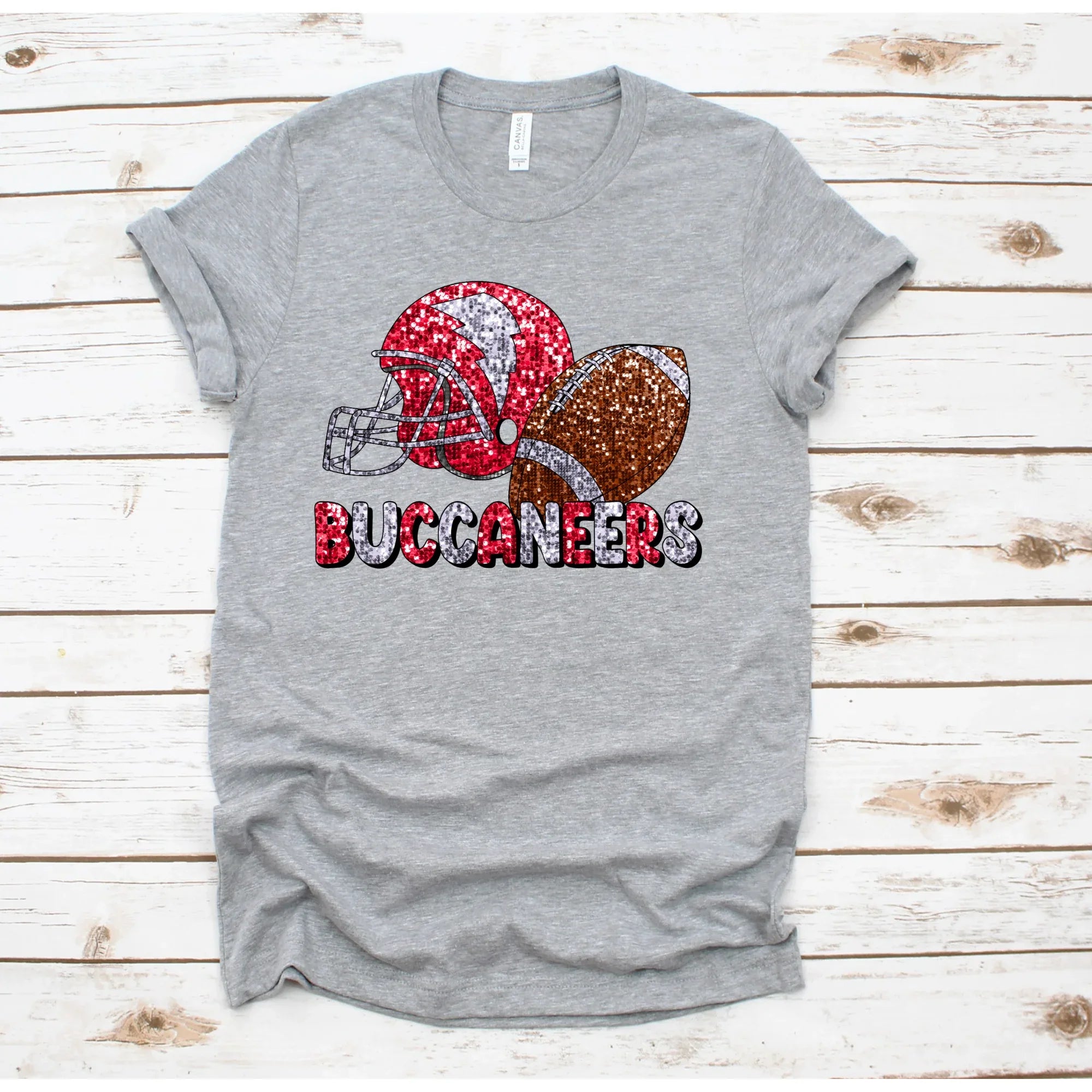 Buccaneers Football Sequin DTF Transfer - Merch Girls