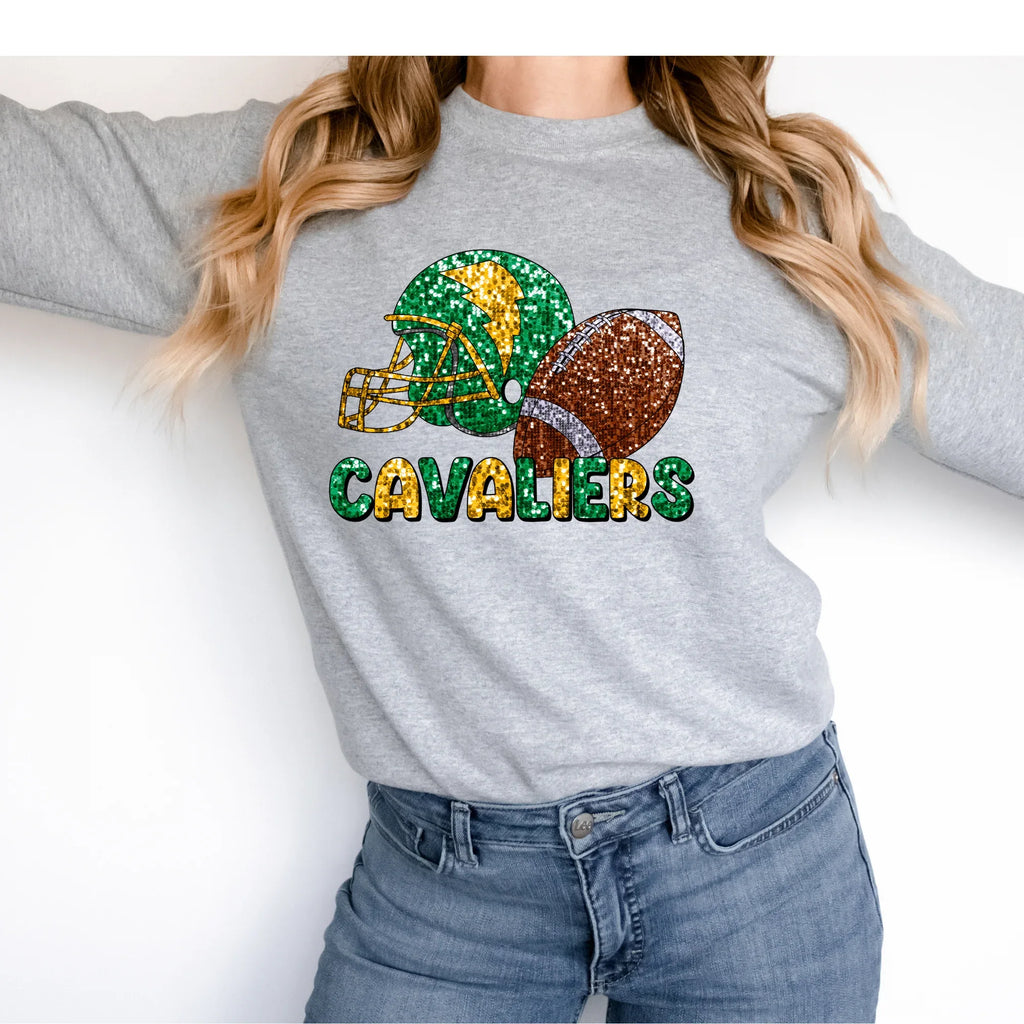Cavaliers Football Sequin DTF Transfer - Merch Girls