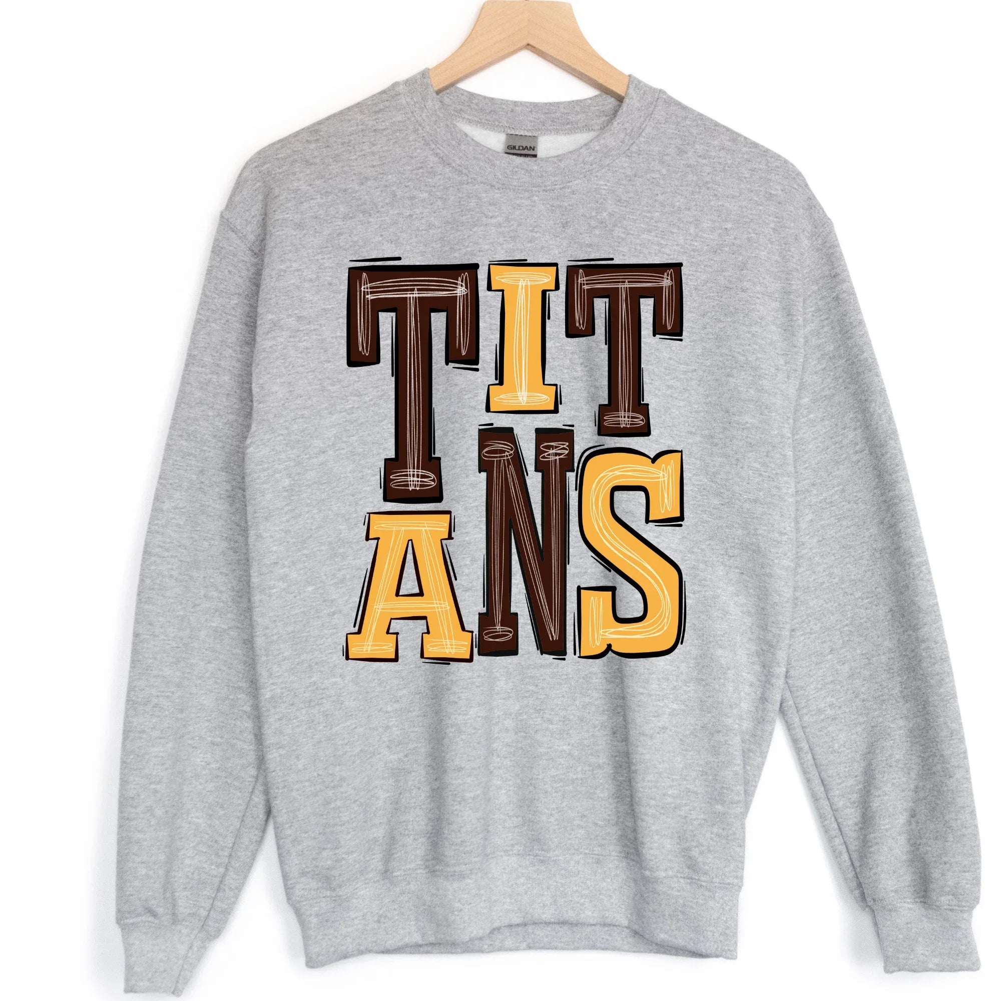 Titans Sporty Varsity Doodle DTF Transfer - Merch Girls