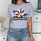 Warriors Maroon Cheer Sequin DTF Transfer - Merch Girls