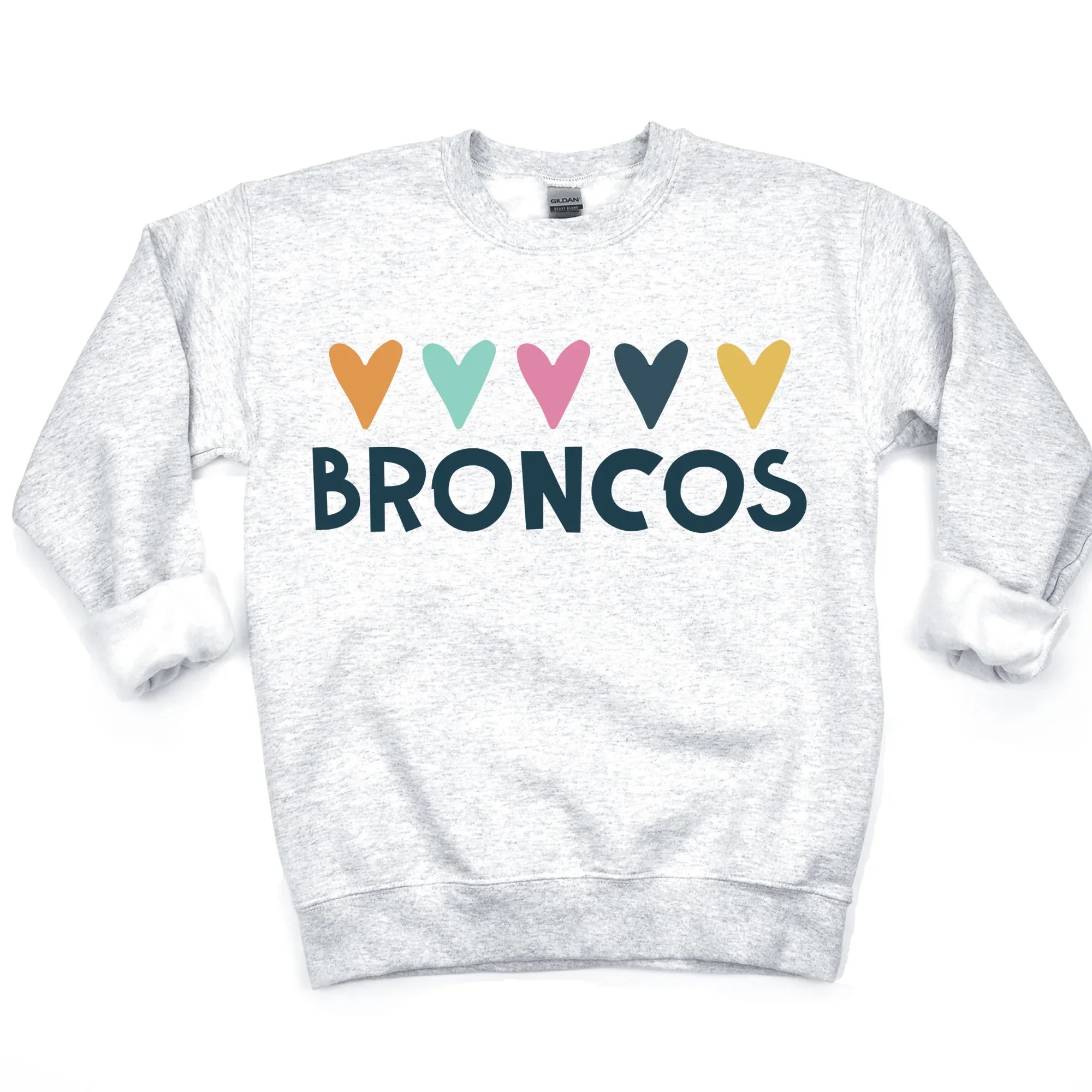 Broncos Hearts DTF Transfer - Merch Girls