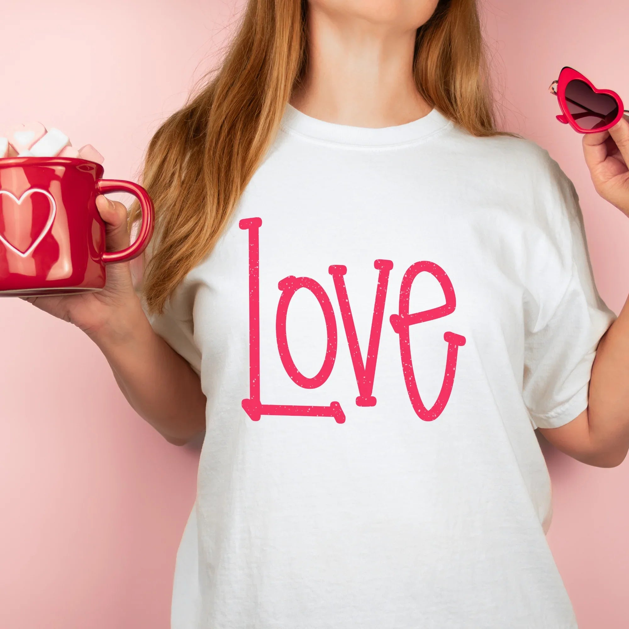 Love Pink Handwritten DTF Transfers - Merch Girls