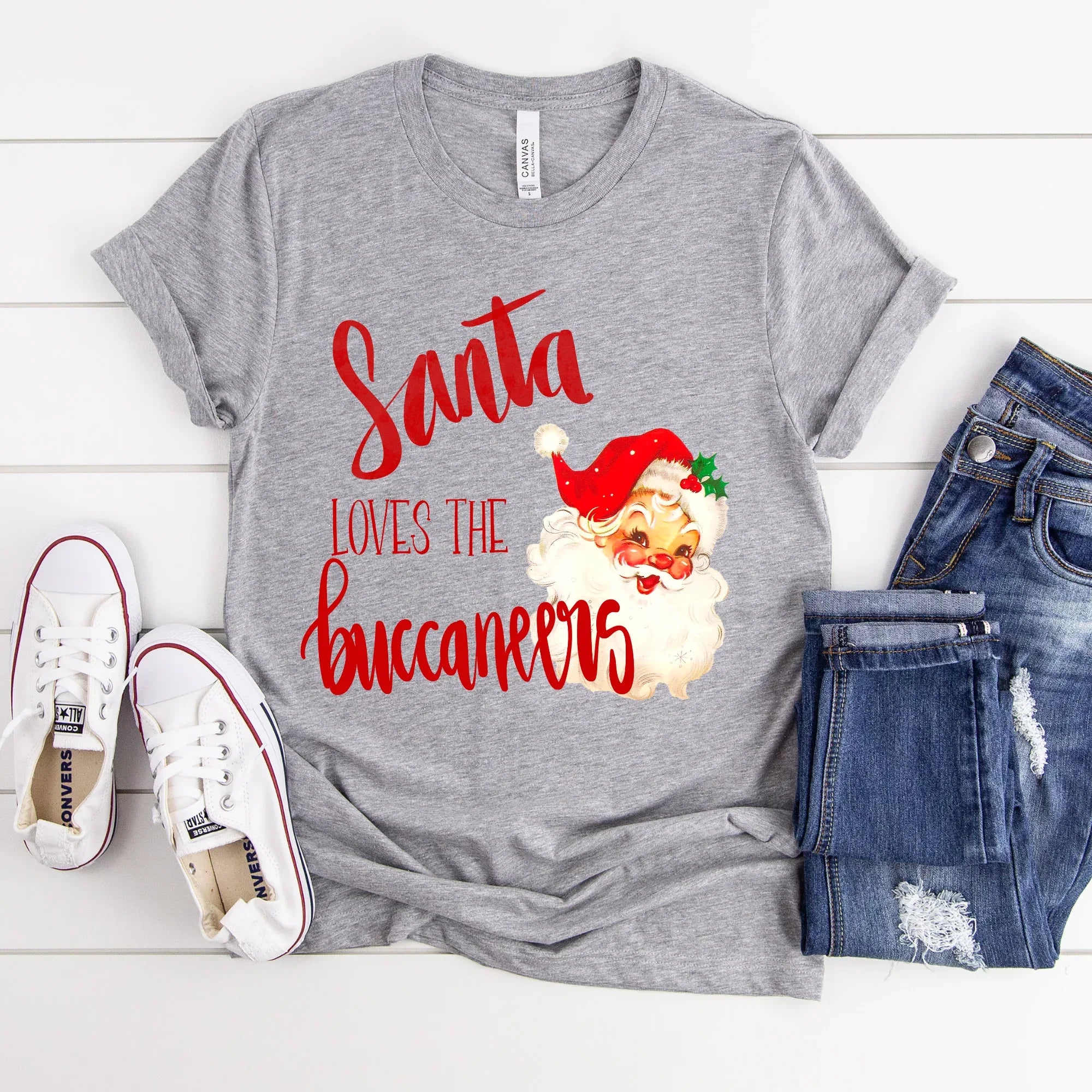 Santa Loves the Buccaners DTF Transfer - Merch Girls
