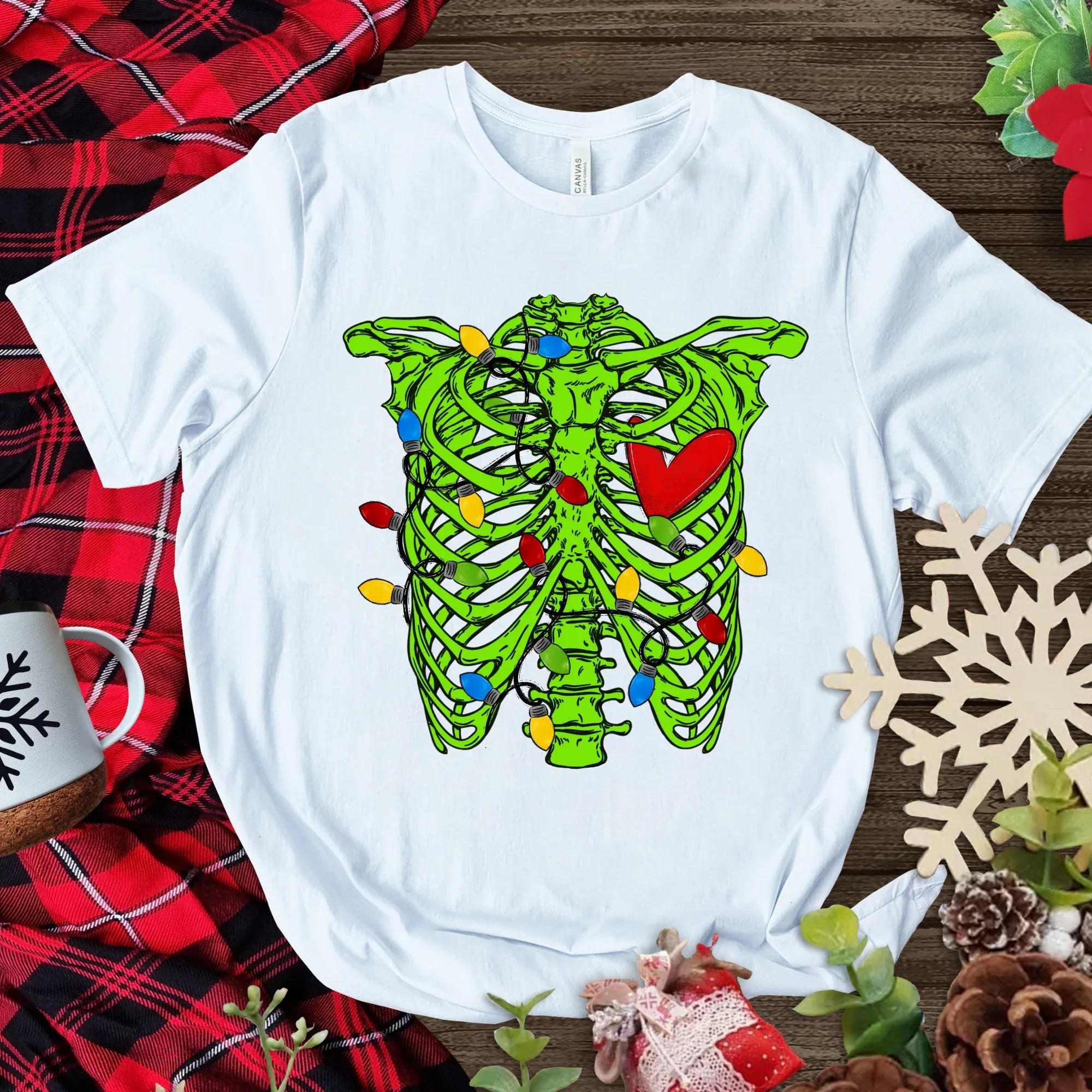 Green Christmas Chest DTF Transfer - Merch Girls