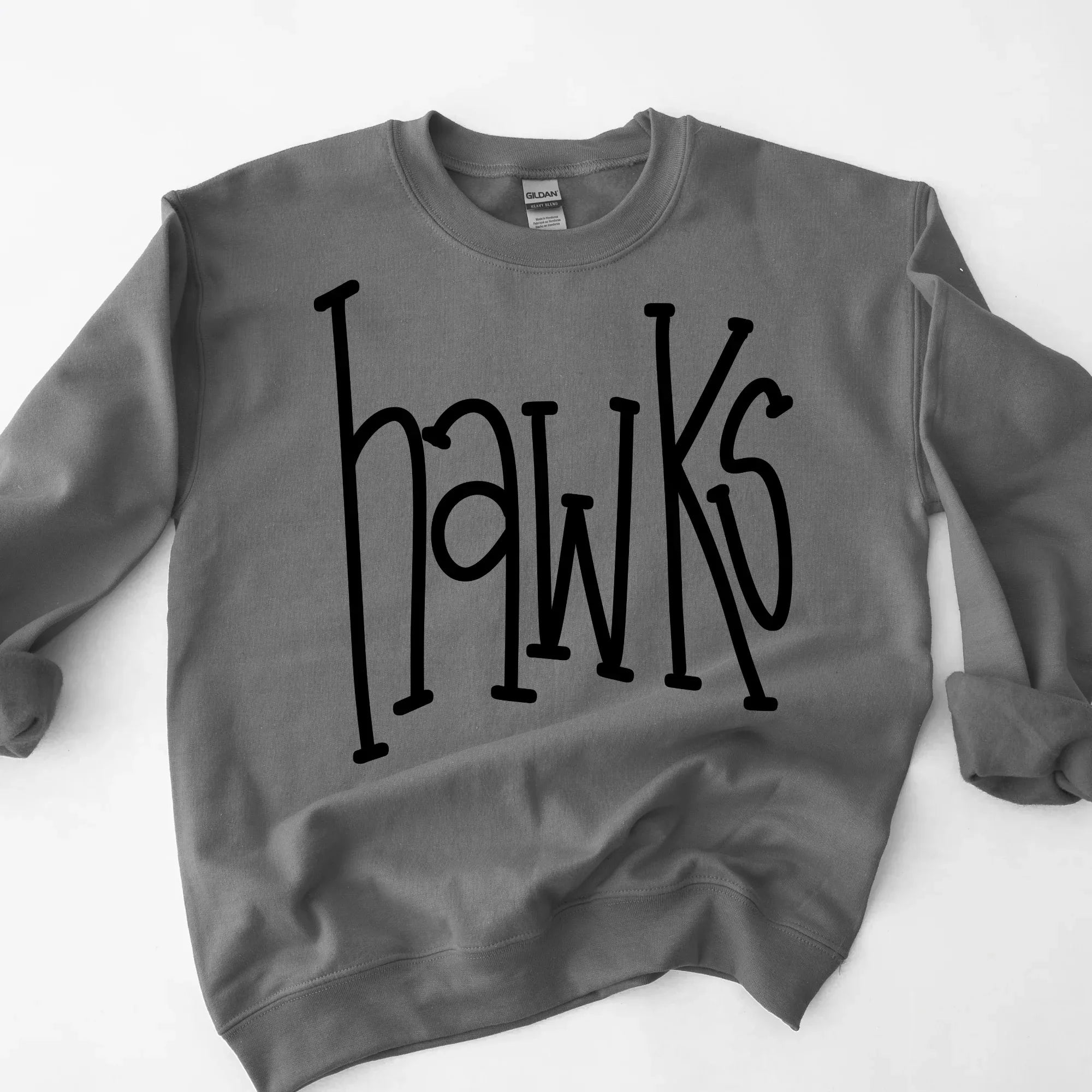 Hawks Hand Letter DTF Transfer - Merch Girls