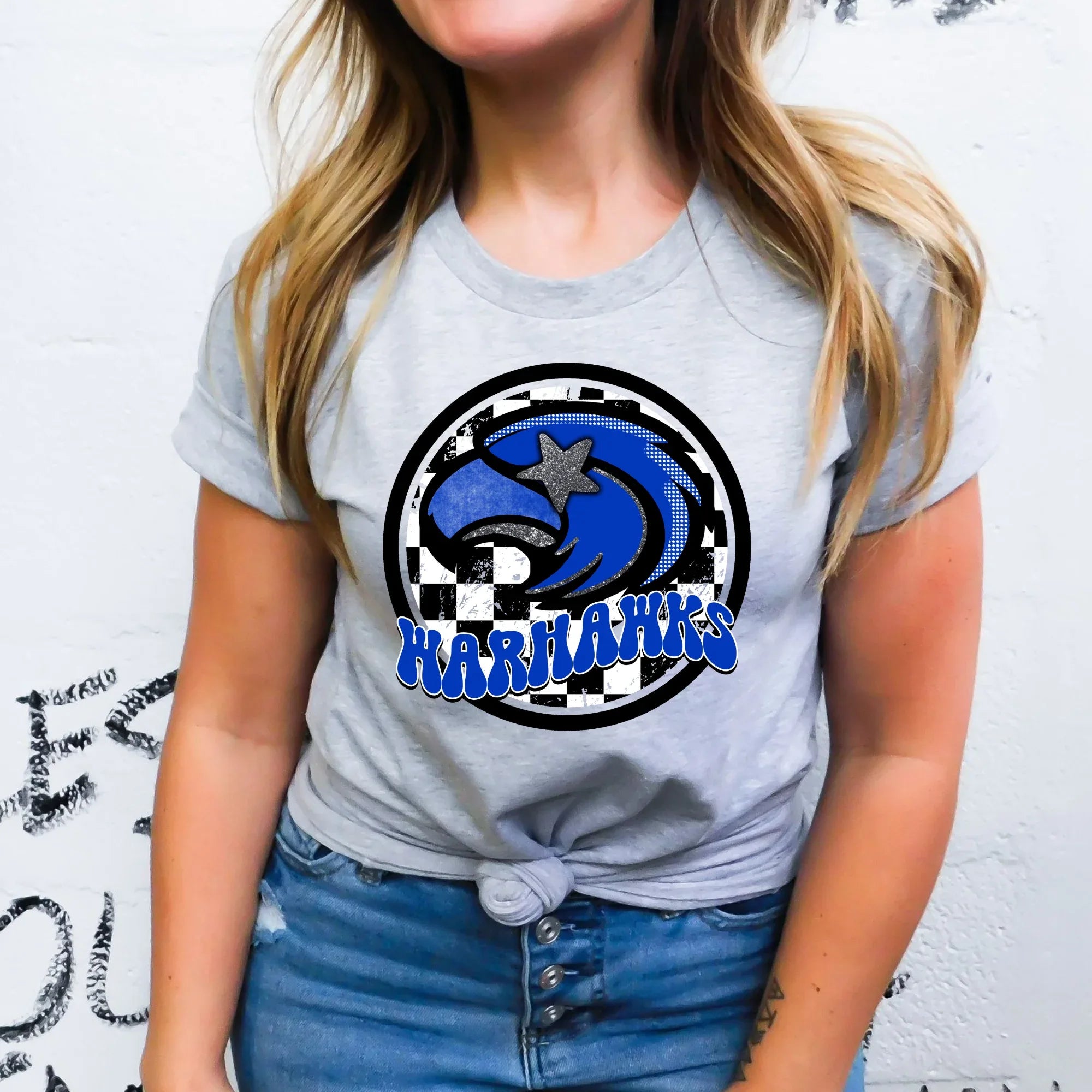 Warhawks Retro Circle DTF Transfer - Merch Girls