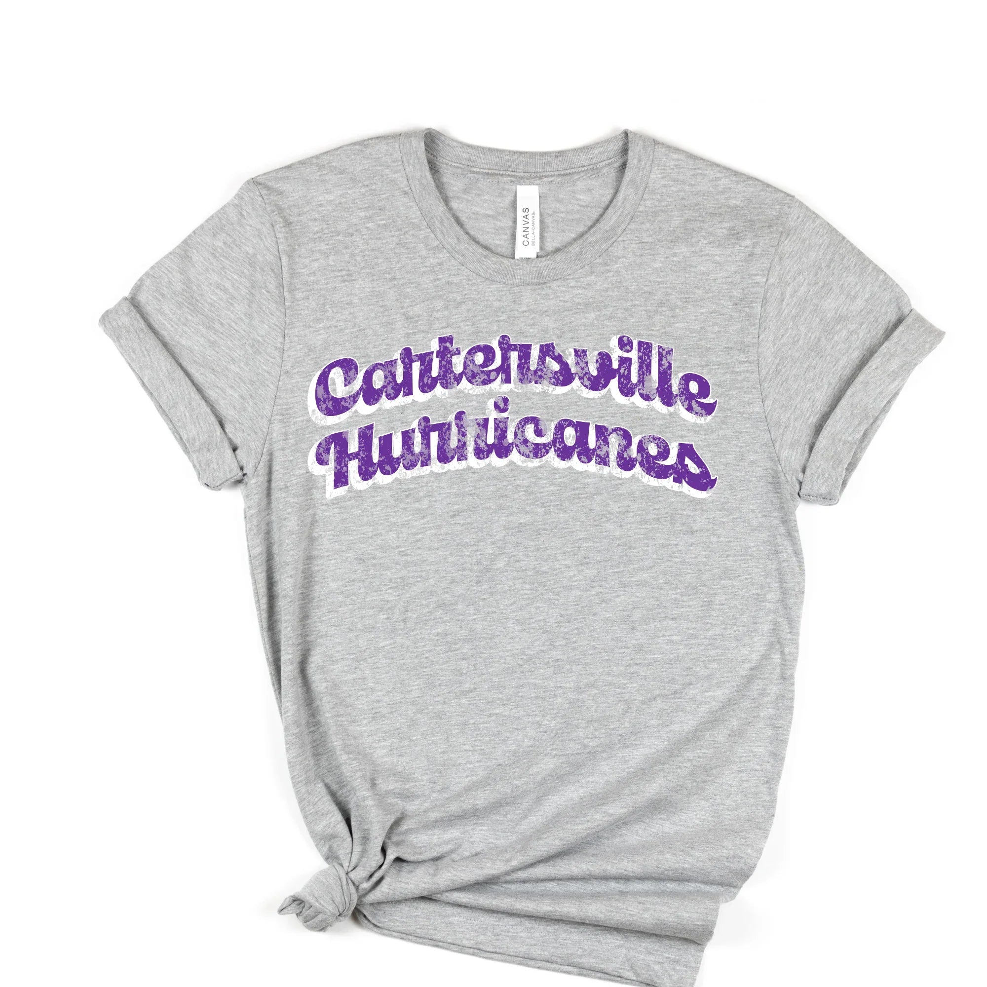 Cartersville Hurricanes Distressed Curve DTF Transfer - Merch Girls
