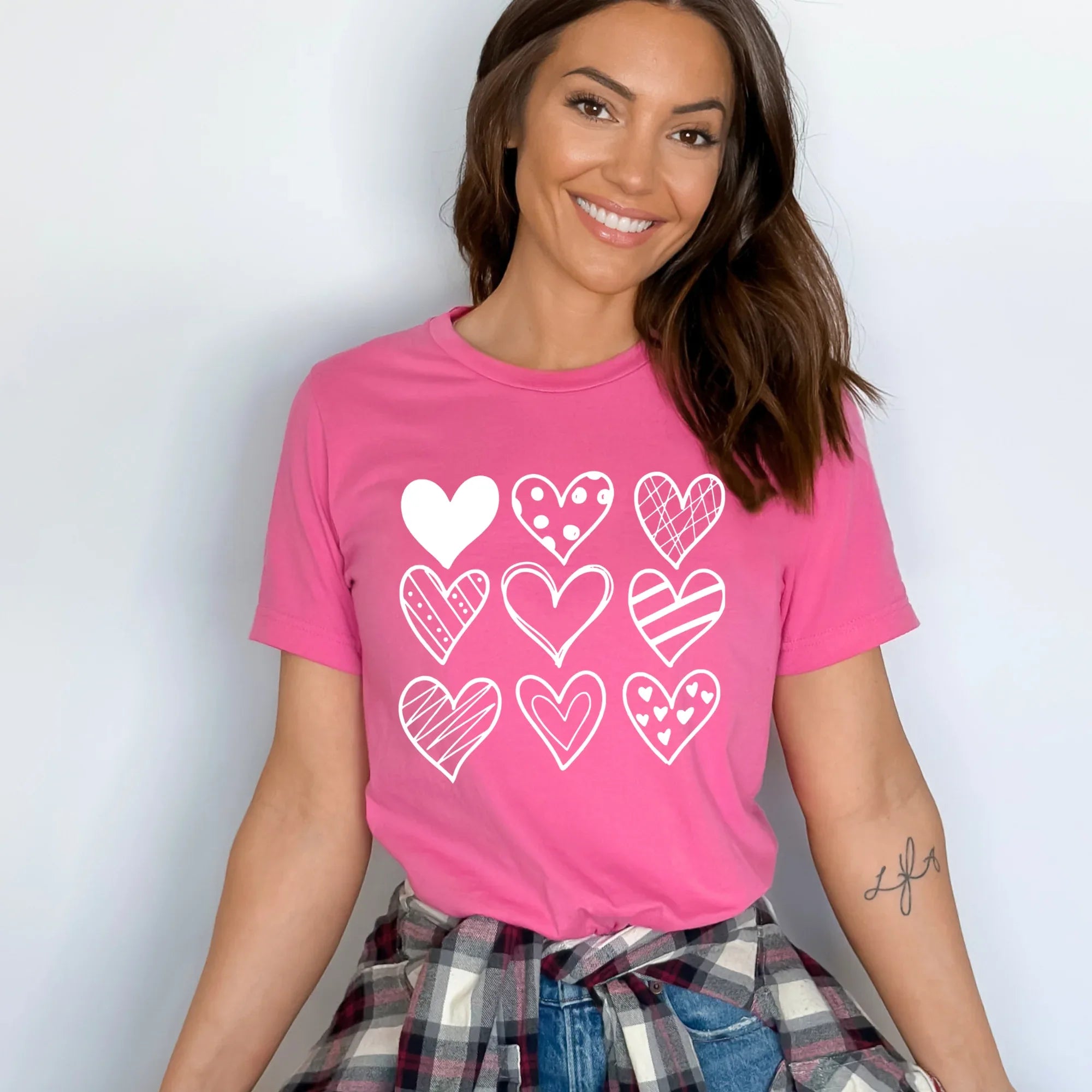 Valentine's Hearts Gildan Softstyle Graphic Tee - Merch Girls