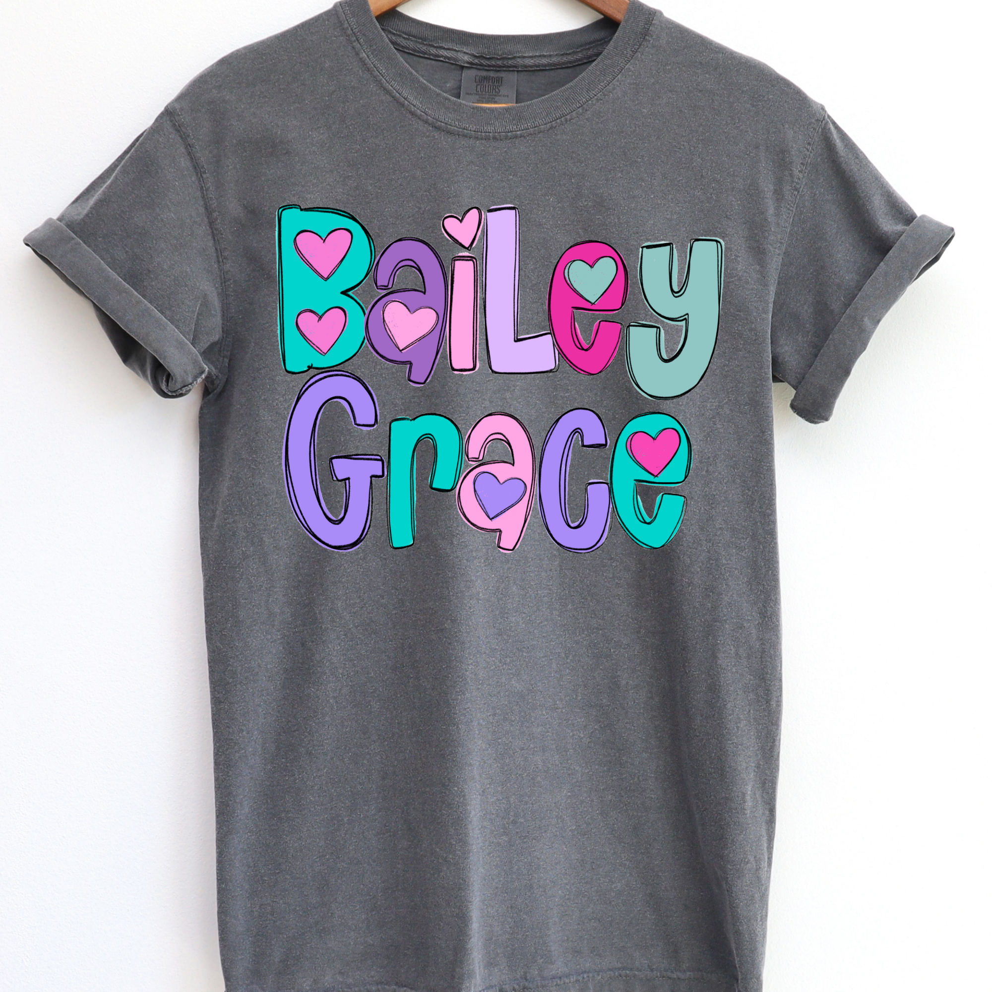 Custom Heart Name - custom DTF Transfer