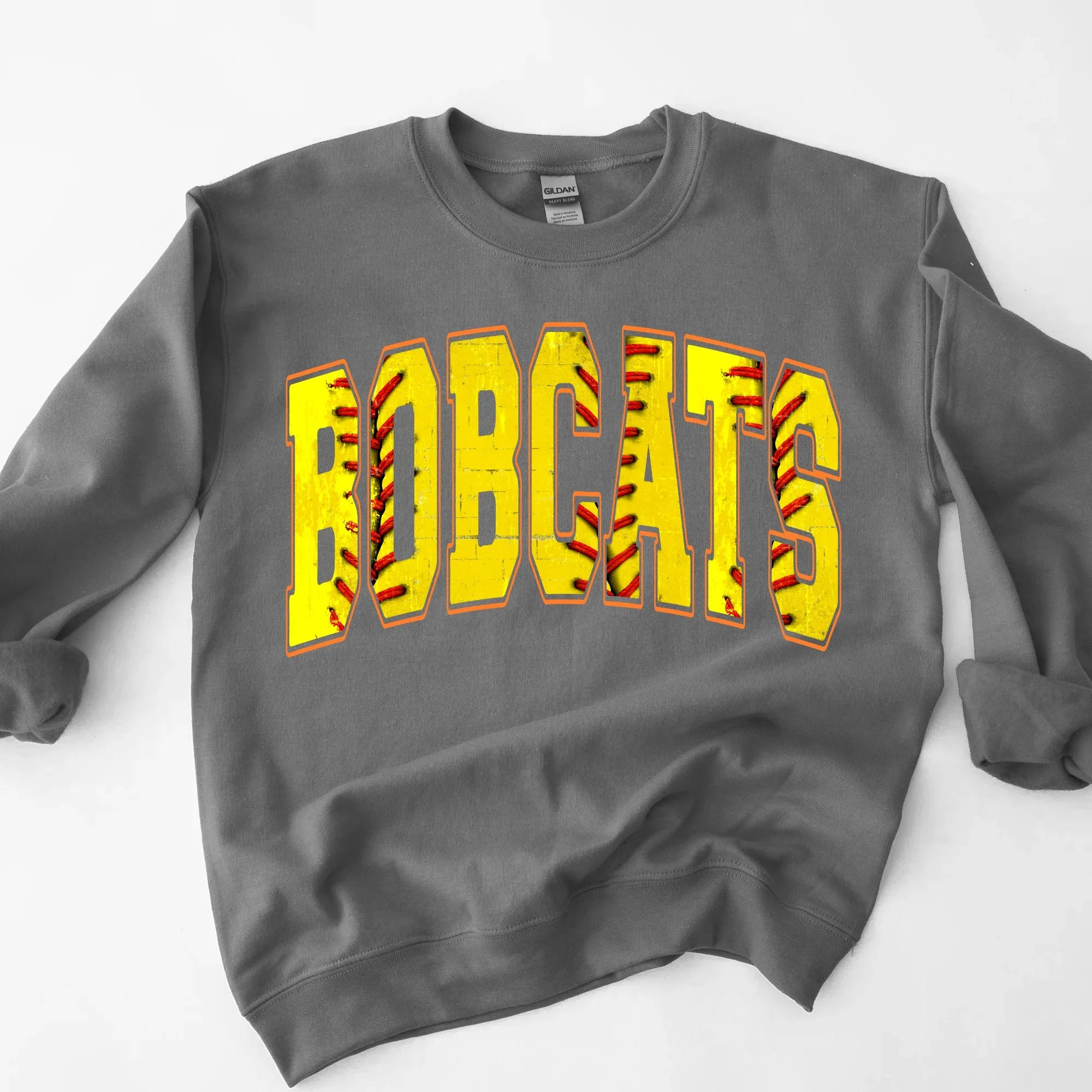 Bobcats Distressed Softball DTF Transfer - Merch Girls