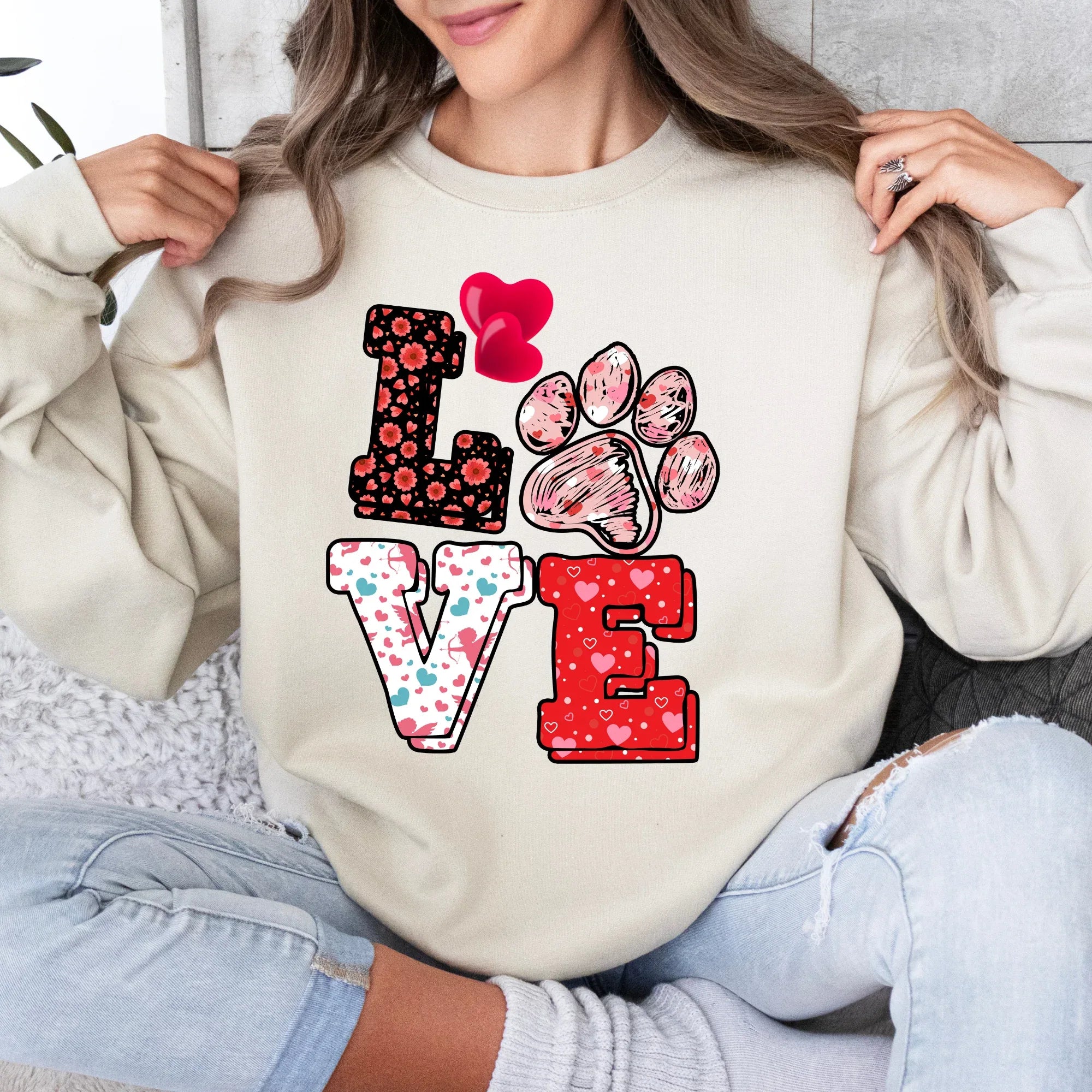 Love Paw Print DTF Transfer - Merch Girls