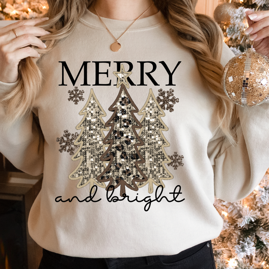 Merry and Bright DTF Transfer