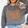 Hawks Orange Hand Letter DTF Transfer - Merch Girls
