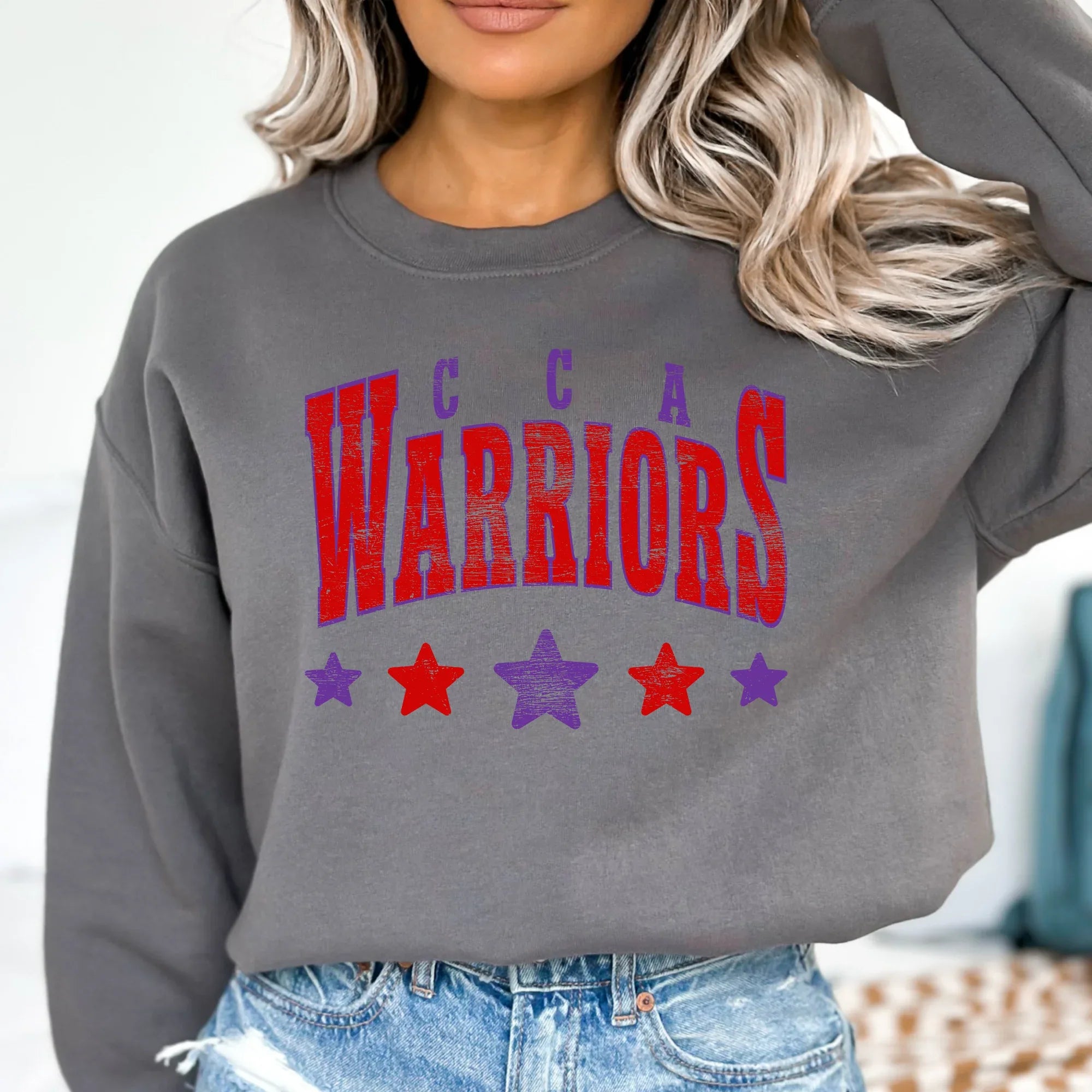 CCA Warriors Distressed Stars DTF Transfer - Merch Girls
