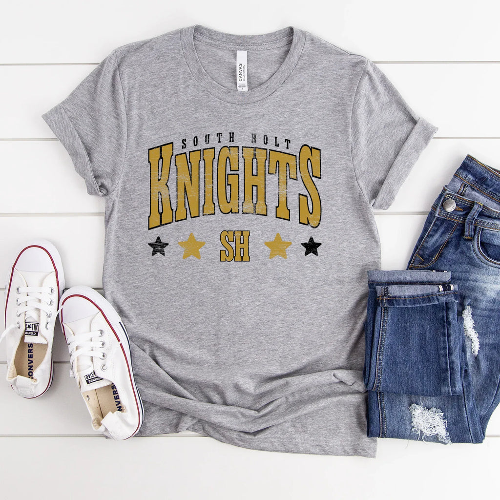 South Holt Knights Distressed Stars DTF Transfer - Merch Girls