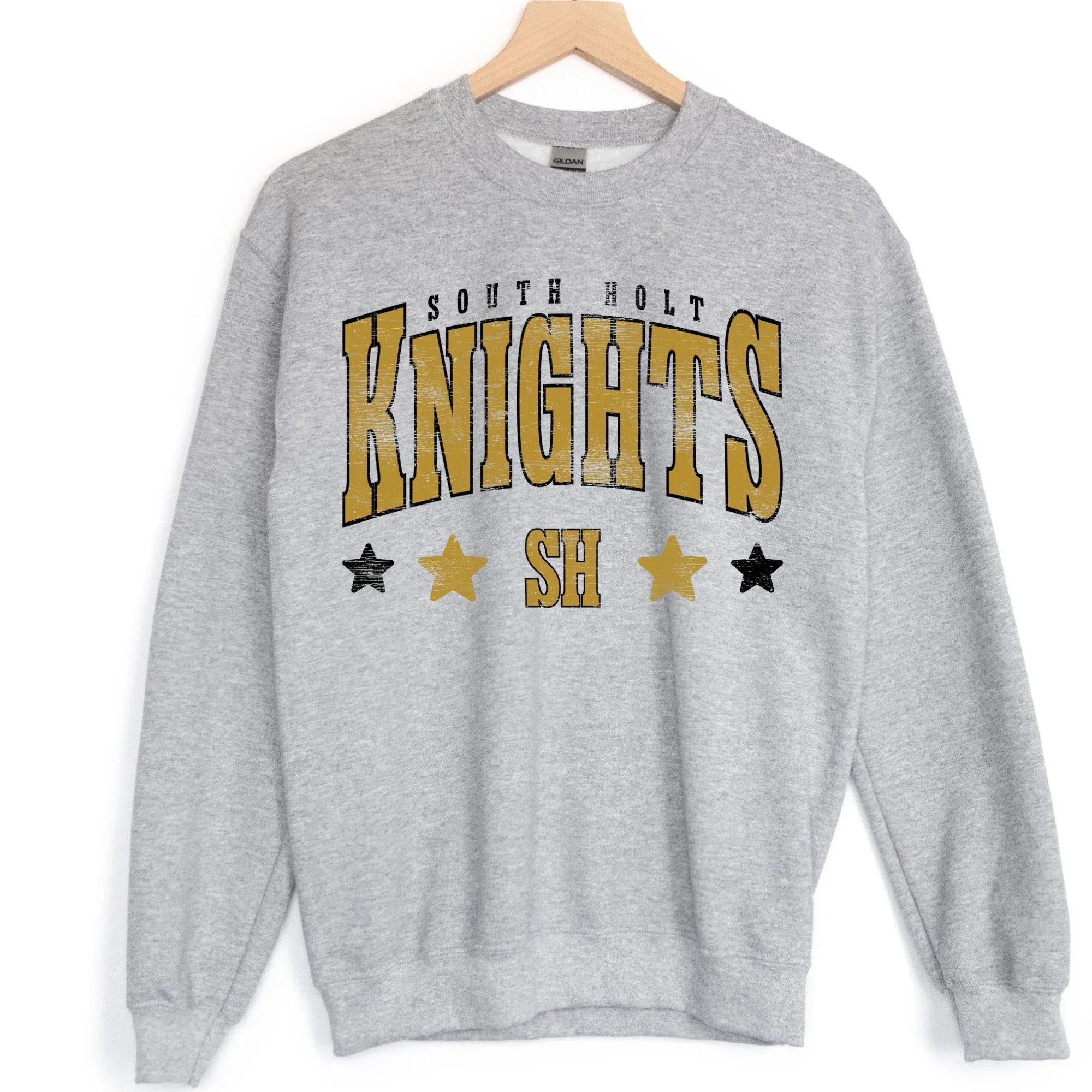 South Holt Knights Distressed Stars DTF Transfer - Merch Girls
