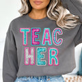 Teacher Faux Sequin DTF Transfer - Merch Girls