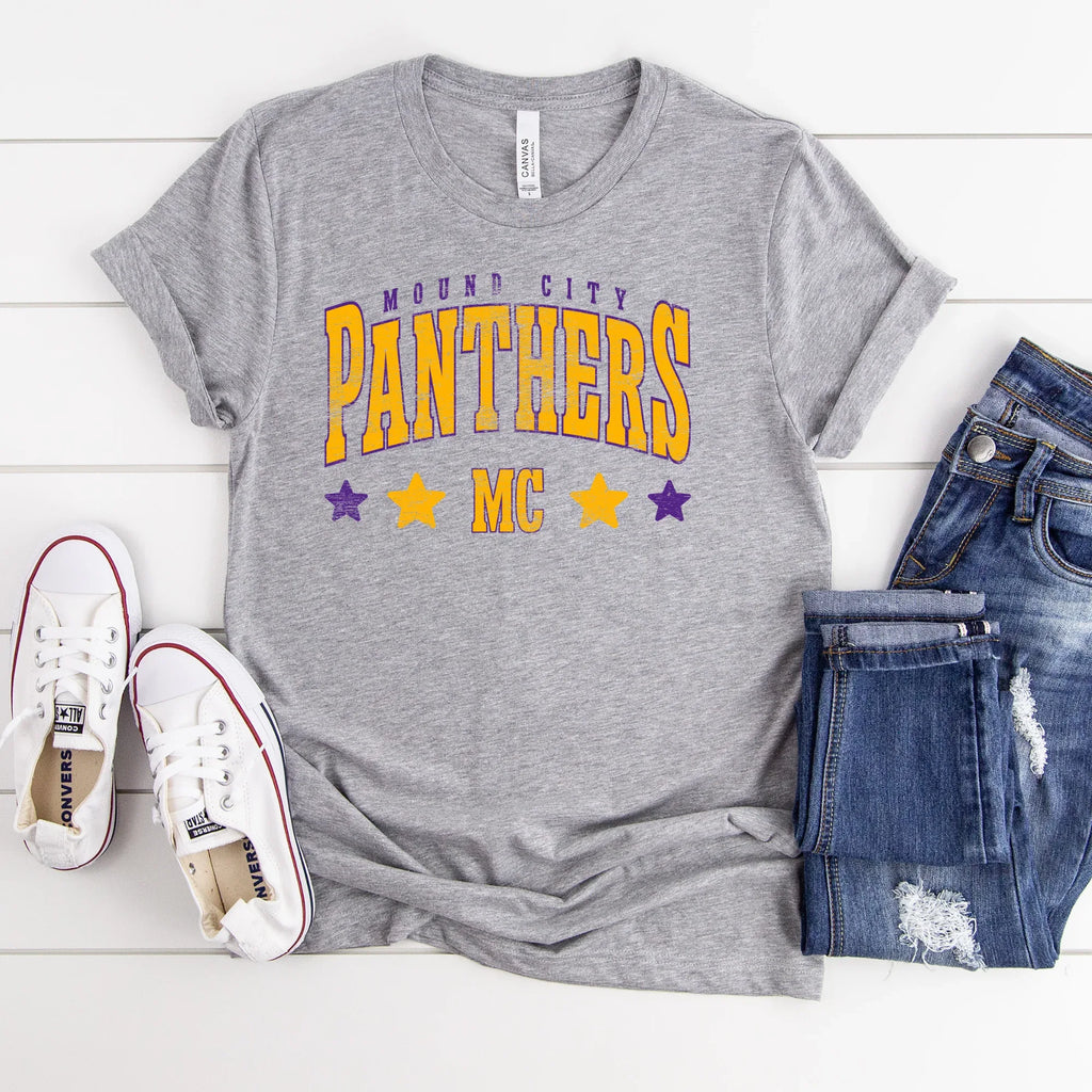 Mound City Panthers Distressed Stars DTF Transfer - Merch Girls