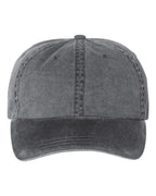 Embroidered Bean Stitch on Pigment-Dyed Twill Hat | Quick Ship - Merch Girls
