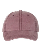 Embroidered Bean Stitch on Pigment-Dyed Twill Hat | Quick Ship - Merch Girls