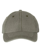 Embroidered Bean Stitch on Pigment-Dyed Twill Hat | Quick Ship - Merch Girls