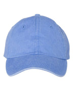 Embroidered Bean Stitch on Pigment-Dyed Twill Hat | Quick Ship - Merch Girls