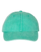 Embroidered Bean Stitch on Pigment-Dyed Twill Hat | Quick Ship - Merch Girls