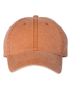 Embroidered Bean Stitch on Pigment-Dyed Twill Hat | Quick Ship - Merch Girls