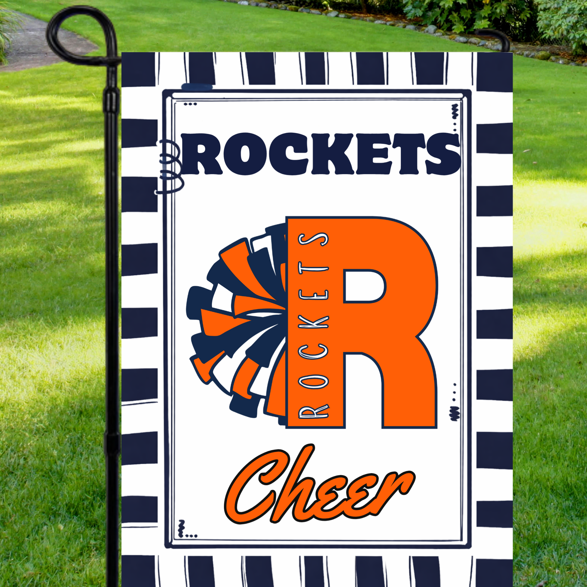 Rockets Cheer Garden Flag