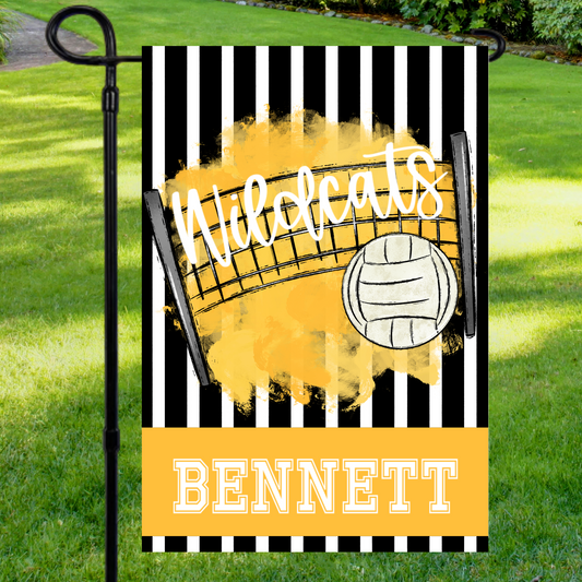 Volleyball Yellow Garden Flag