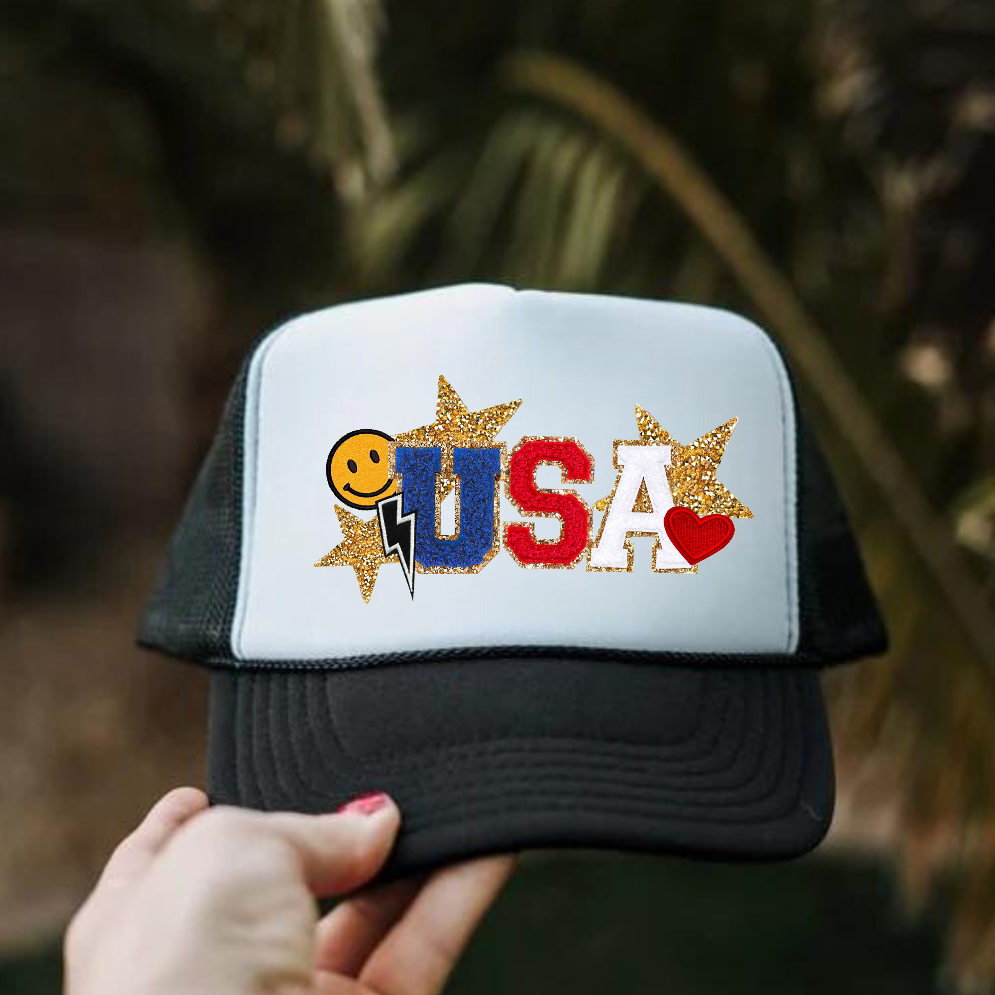 USA Faux Hat Patch DTF Transfer