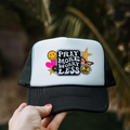 Pray More Worry Less Faux Hat Patch DTF Transfer