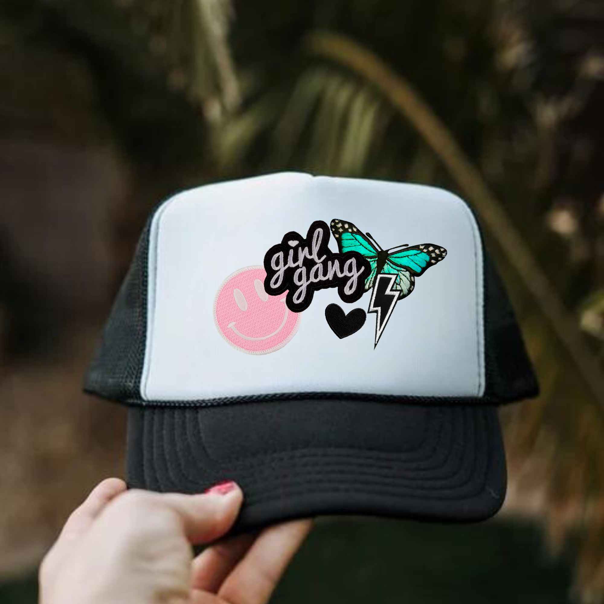 Girl Gang Faux Hat Patch DTF Transfer