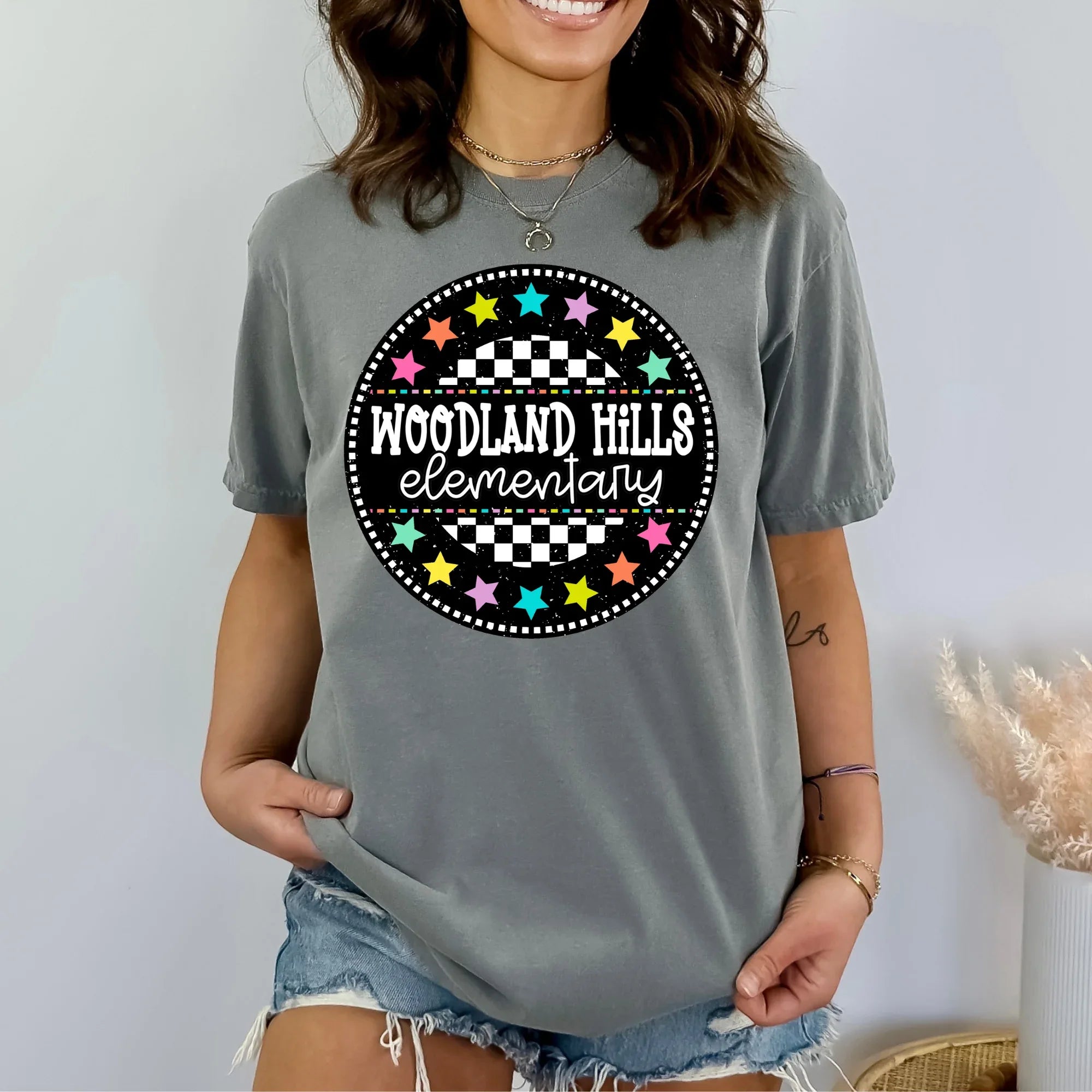 Woodland Hills Circle Star Mascot DTF Transfer - Merch Girls