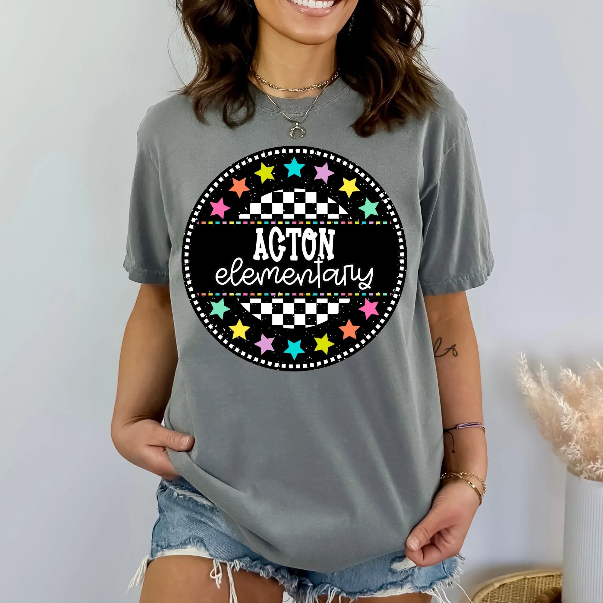 Action Elementary Circle Star Mascot DTF Transfer - Merch Girls