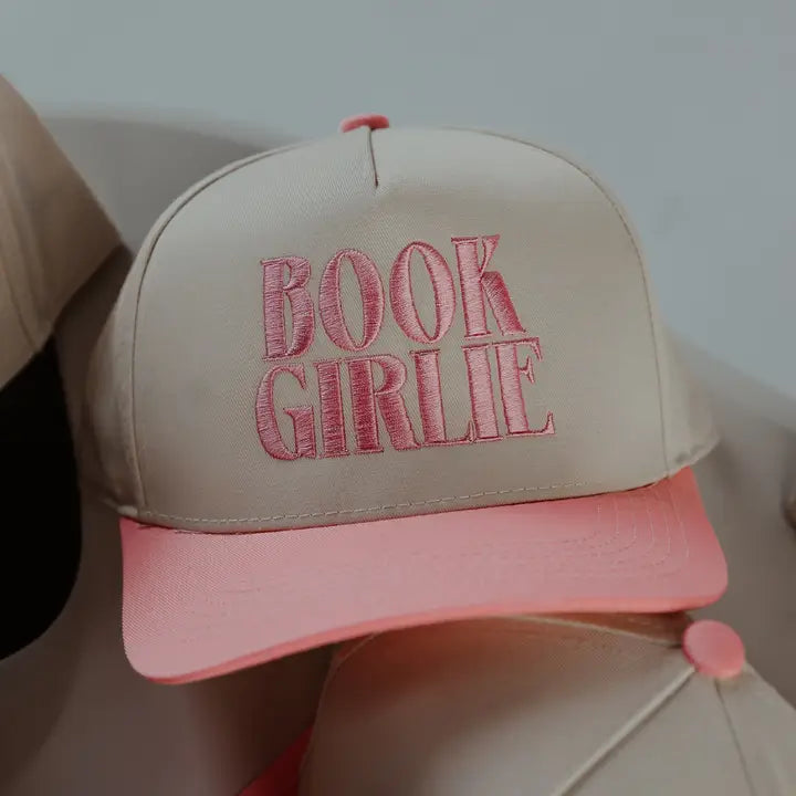 Book Girlie Embroidered Adjustable Five-Panel Twill Hat
