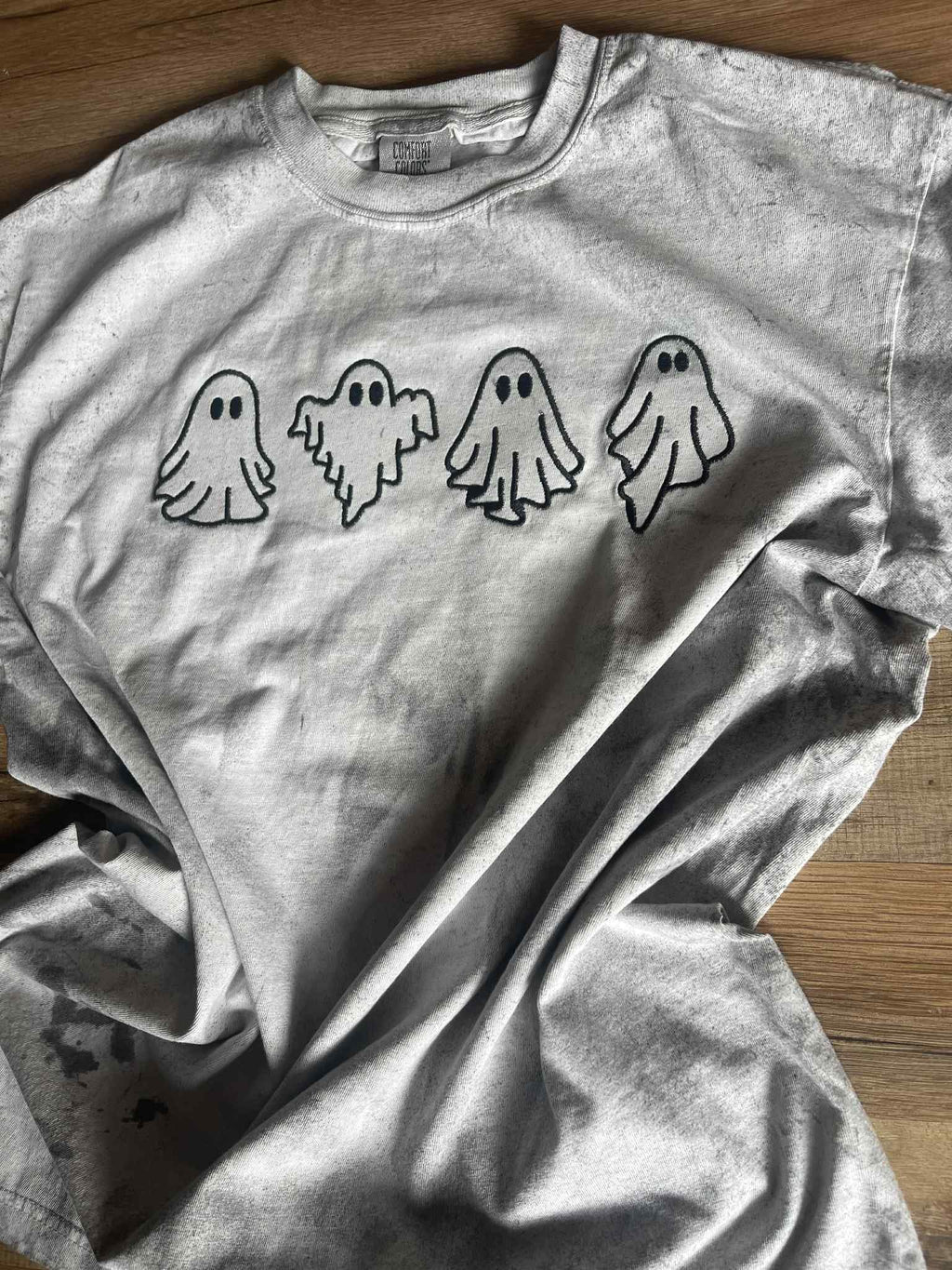 Ghost Embroidered Colorblast Comfort Color Tee