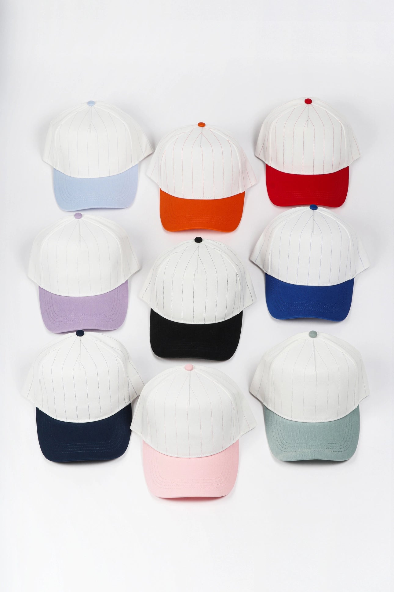 Collegiate Letter Glitter HTV or Fabric Applique Embroidered Adjustable Baseball Pinstripe Trucker Hat