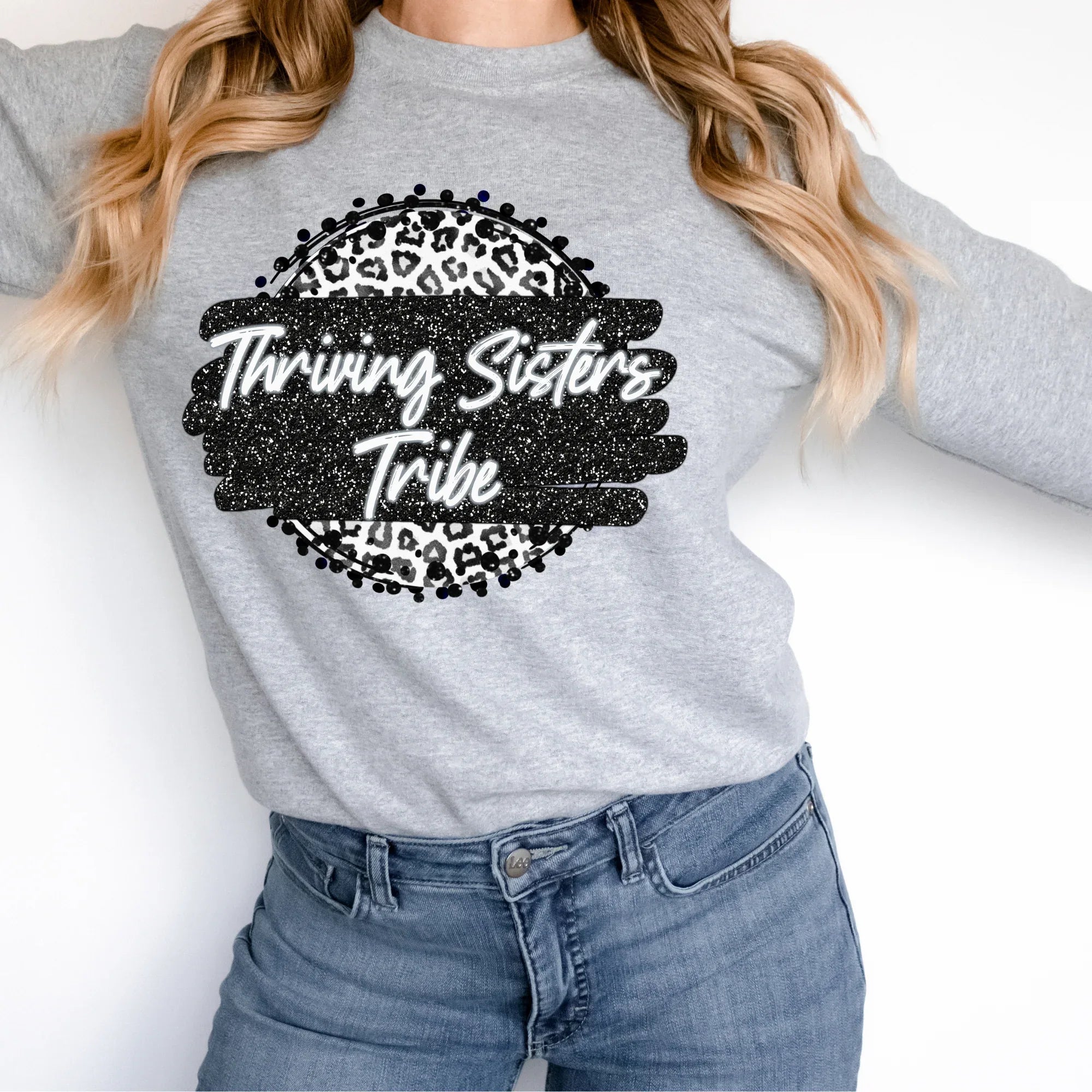 Thriving Sisters Tribe Leopard Cirlce DTF Transfer - Merch Girls